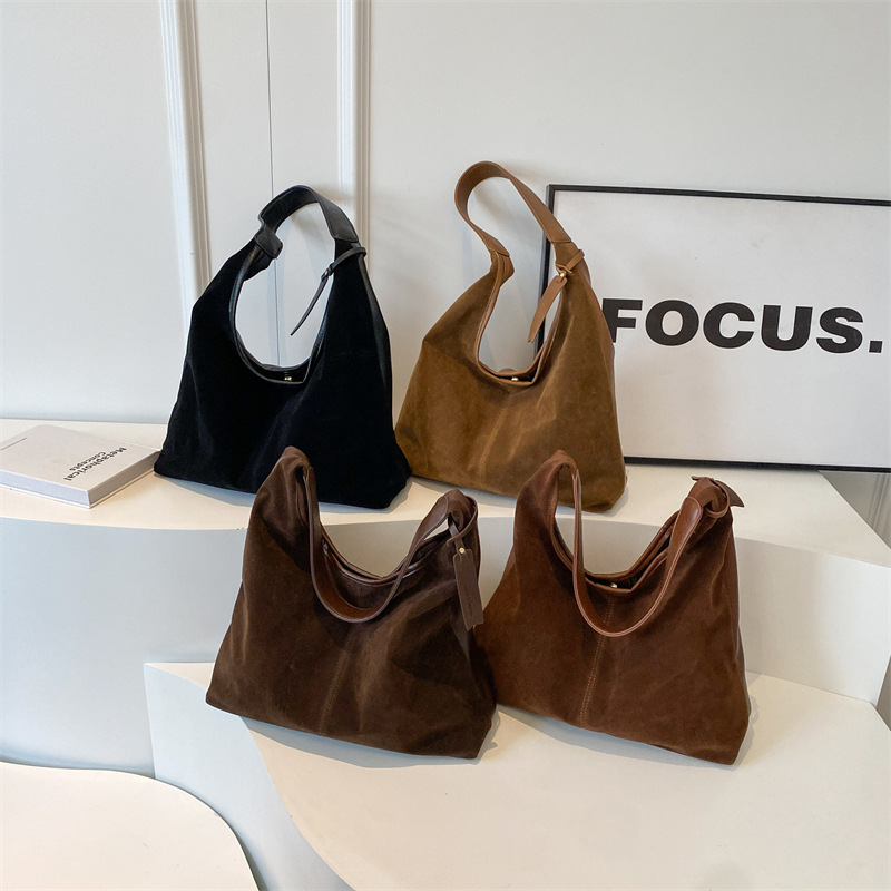 thumbnail video image 2 of SPEKSEE Slouchy Suede Shoulder Bag For Women Stylish Underarm Tote Soft Leather Casual Crossbody Handbag Travel Winter Fall, 2 of 6