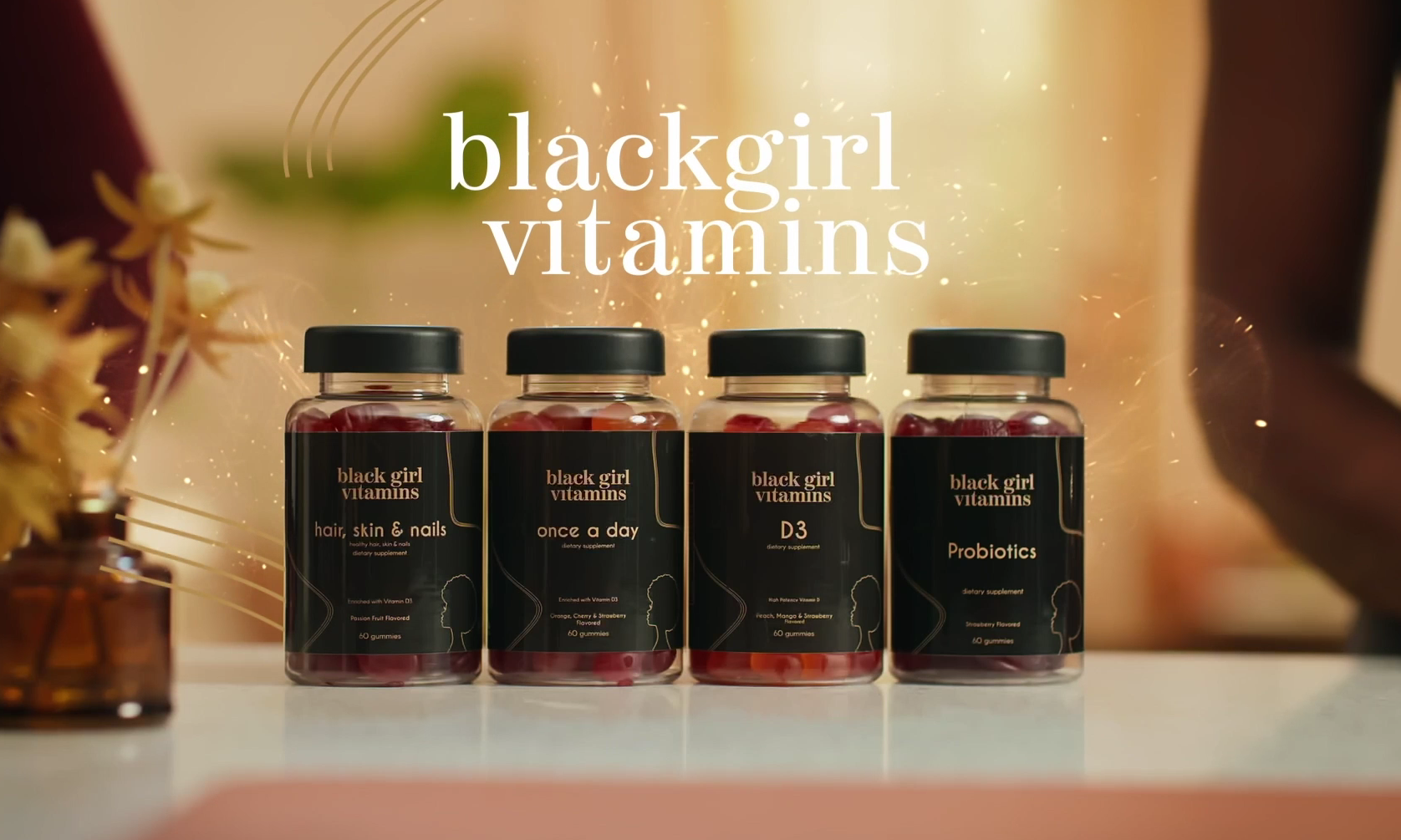 thumbnail video image 2 of Black Girl Vitamins - Vitamin D3 Gummies, for Immune, Energy, and Bone Support, 2000IU (50mcg) Vitamin D per Serving, Gluten-Free Vitamin D Gummies, 2 of 7