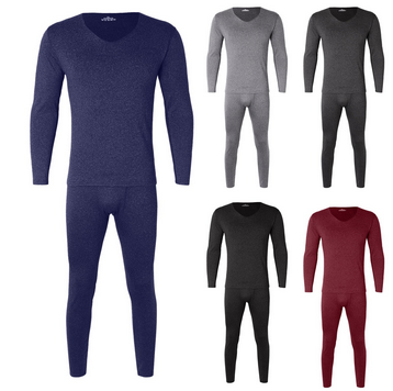 thumbnail video image 2 of Baqcunre Thermal Underwear for Men, Mens Thermal Non-Marking Autumn And Winter Thermal Underwear Sets Clothes And Pants, Mens Undershirts Black, 2XL, 2 of 7