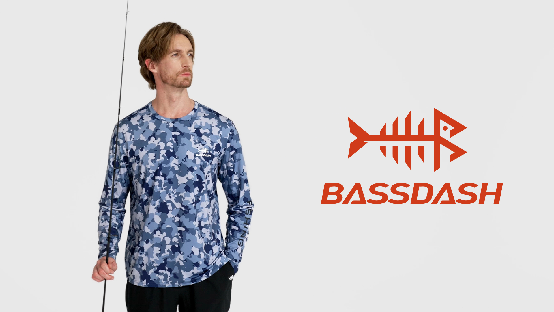 thumbnail video image 2 of Bassdash Men’s Camo Fishing Shirts UPF 50+ Long Sleeve Quick Dry Lightweight T-Shirts for Outdoor Hiking Kayaking FS37M, 2 of 8