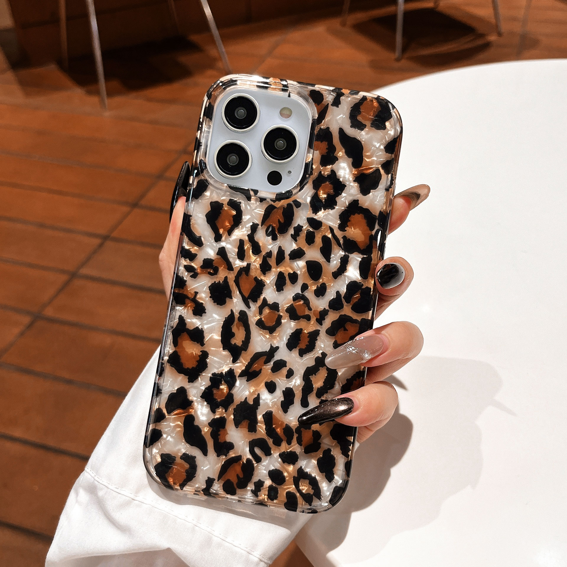 thumbnail video image 2 of J.west Leopard Print Cheetah Silicone Protective Cell Phone Case for iPhone 11 Pro Max 6.5 Inch, Brown, 2 of 9