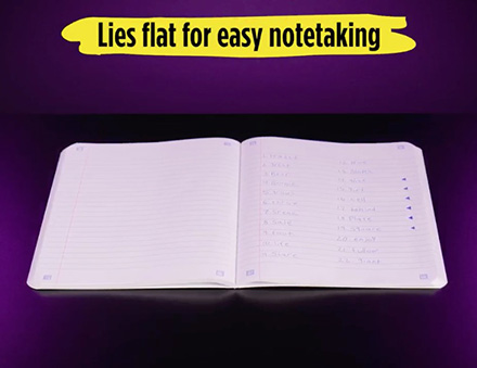 thumbnail video image 2 of (2 pack) Five Star Composition Book Plus Study App, Wide Ruled, 7.5" x 9.75", Fire Red, Poly, 80 Sheets, 2 of 11