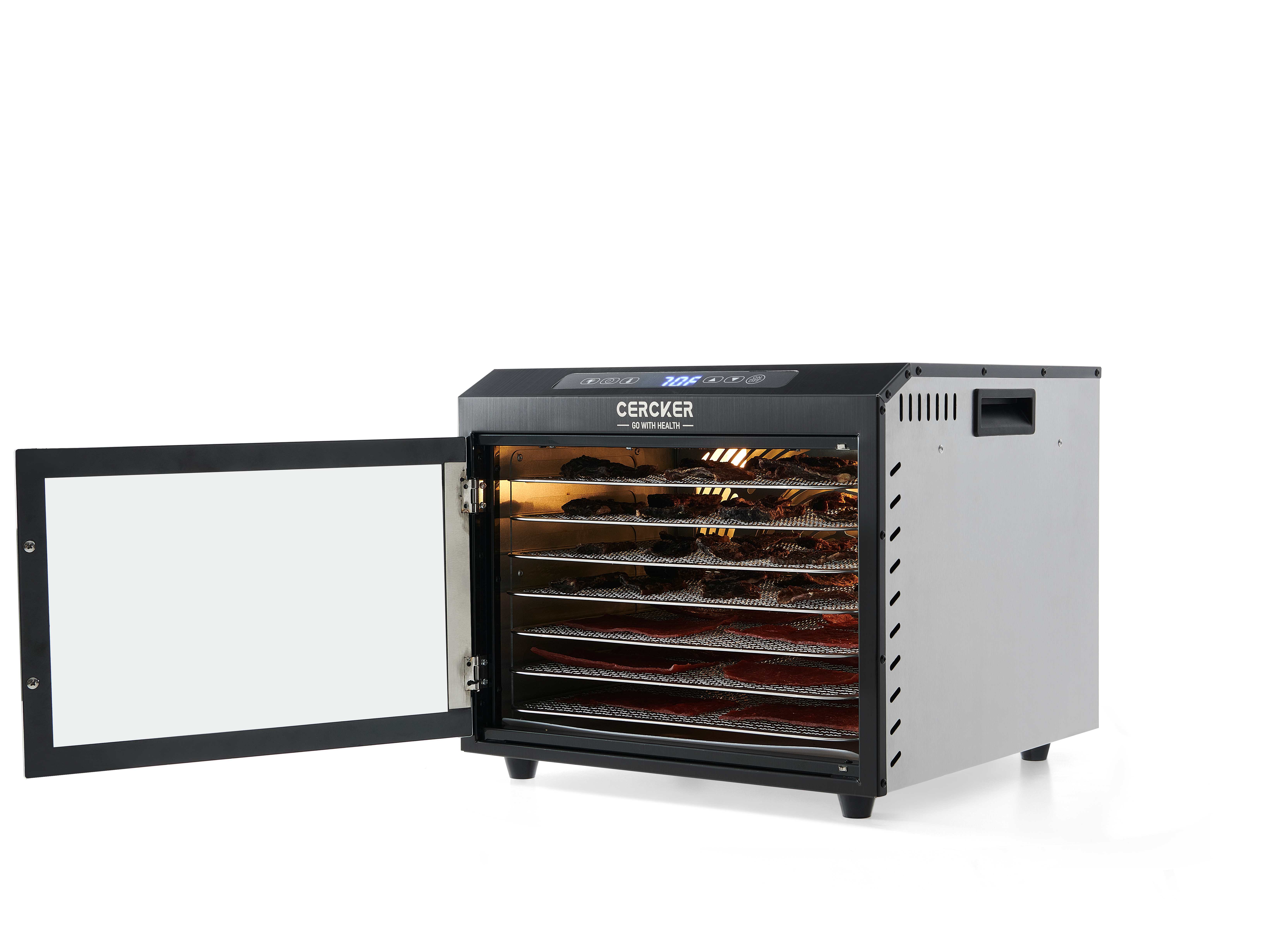 Cercker Food Dehydrator Machine, 7 Trays, Stainless Steel, 800W