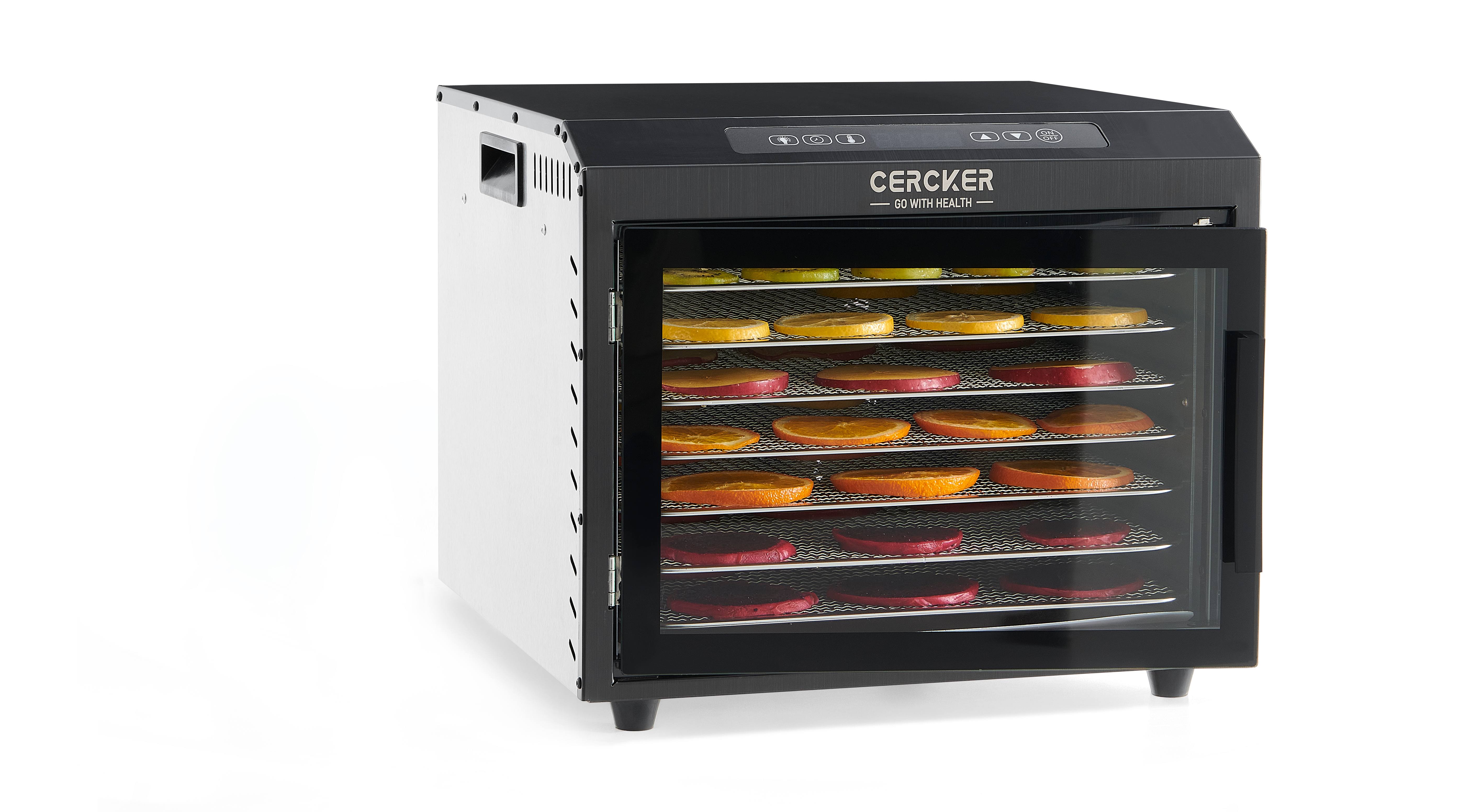 Cercker Food Dehydrator Machine, 7 Trays, Stainless Steel, 800W
