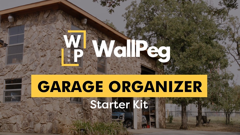 thumbnail video image 2 of WallPeg 48" Wide Pegboard Kit with 2 Panels & 36 Locking Peg Board Hooks and Panel Set - Tool Parts and Craft Organizer, 2 of 8