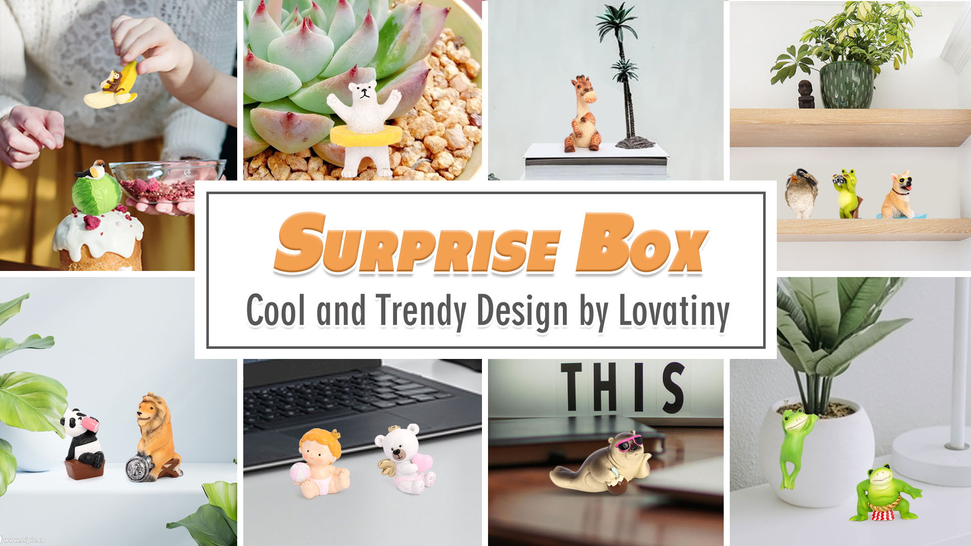 thumbnail video image 2 of Volnau Animal Figurines Toys 8PCS Vegetable & Fruit Festival Mystery Box Figures Collectibles for Toddlers Decoration Gift Anime Blind Suprise Box (SC001)…, 2 of 6