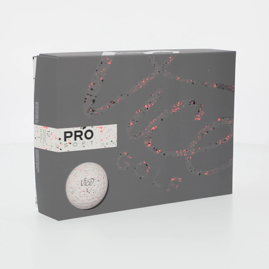 Vice Golf, Pro Soft Drip Golf Balls, 12 pack, Red, Summer edition