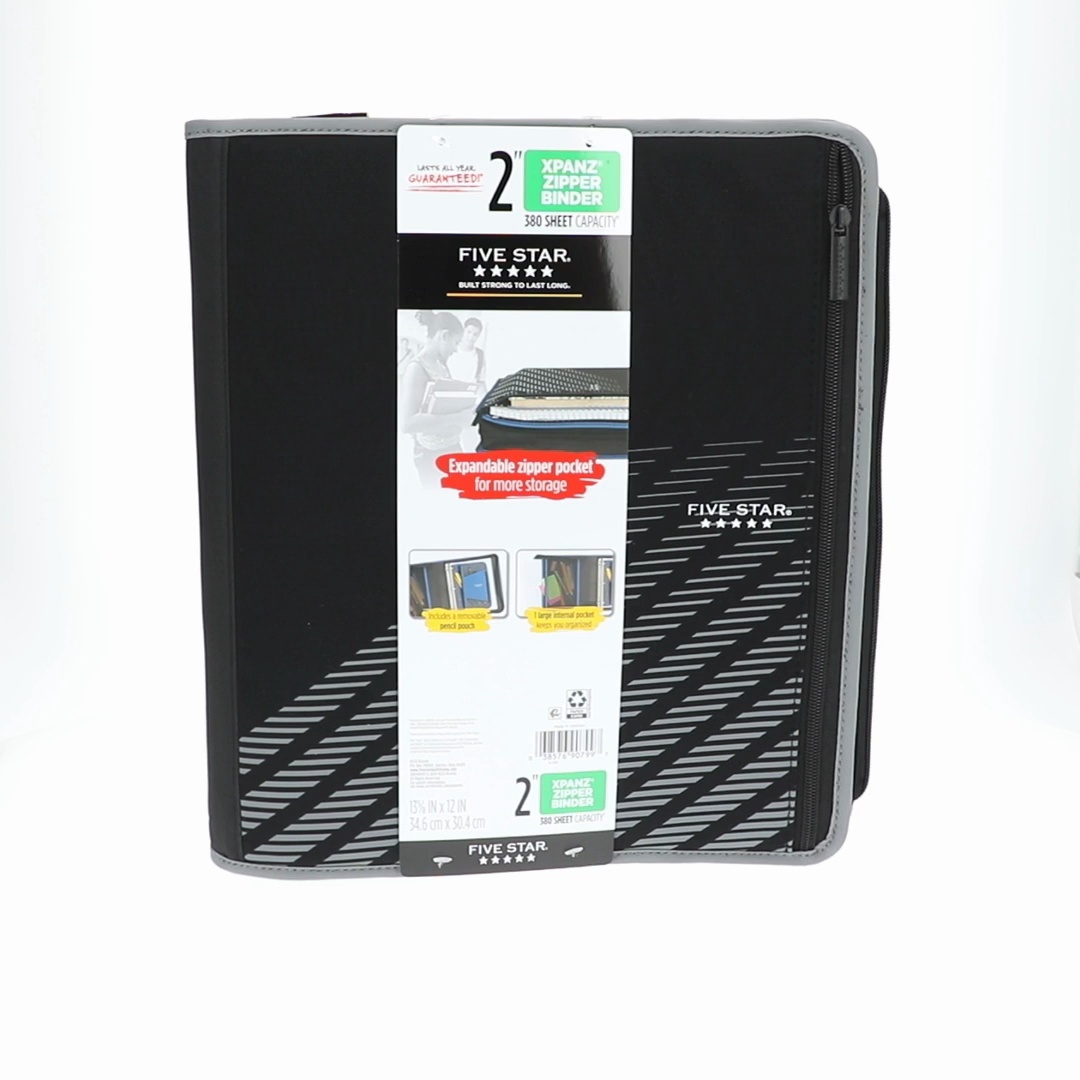 Five Star Xpanz Zipper Binder, 2
