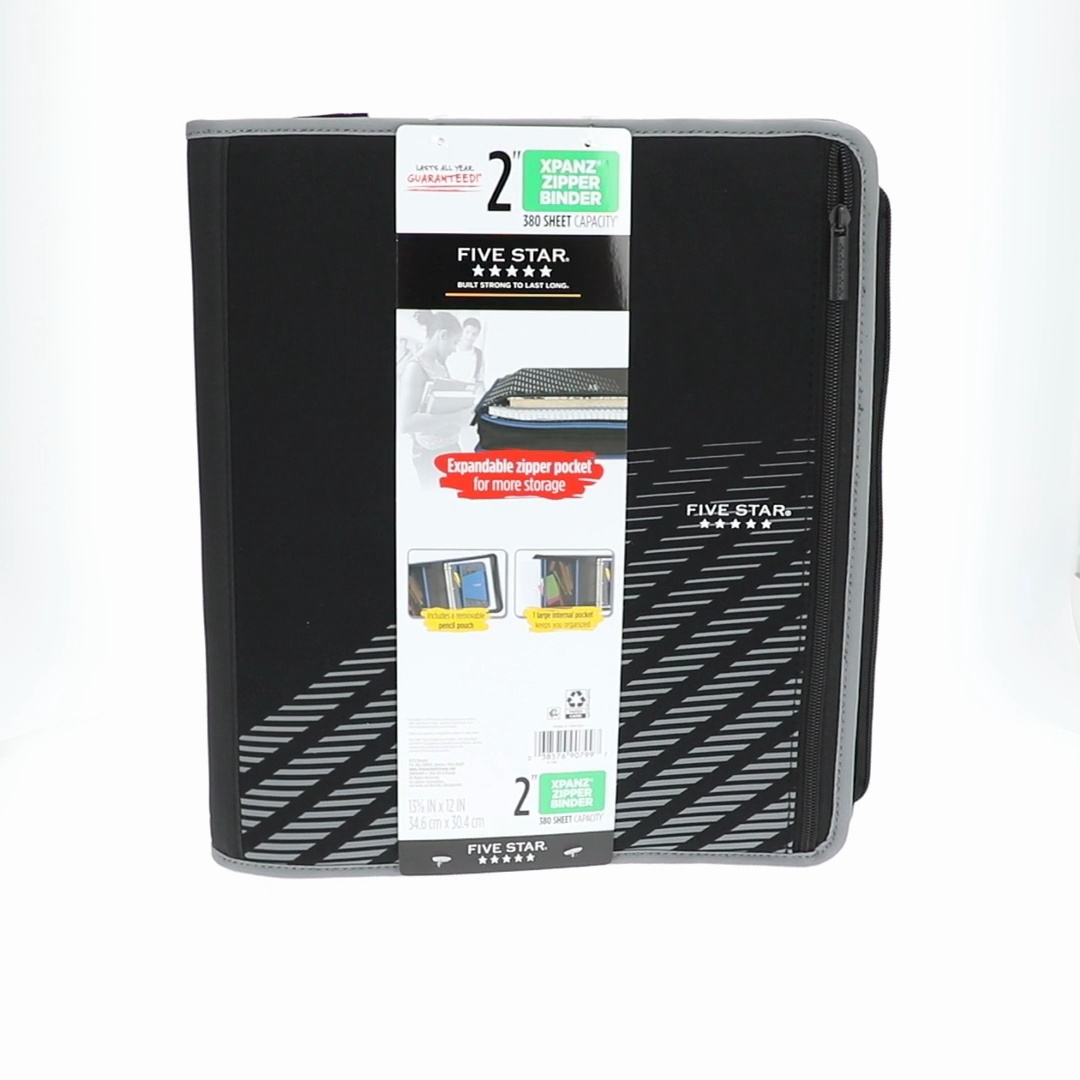 Five Star Xpanz Zipper Binder, 2
