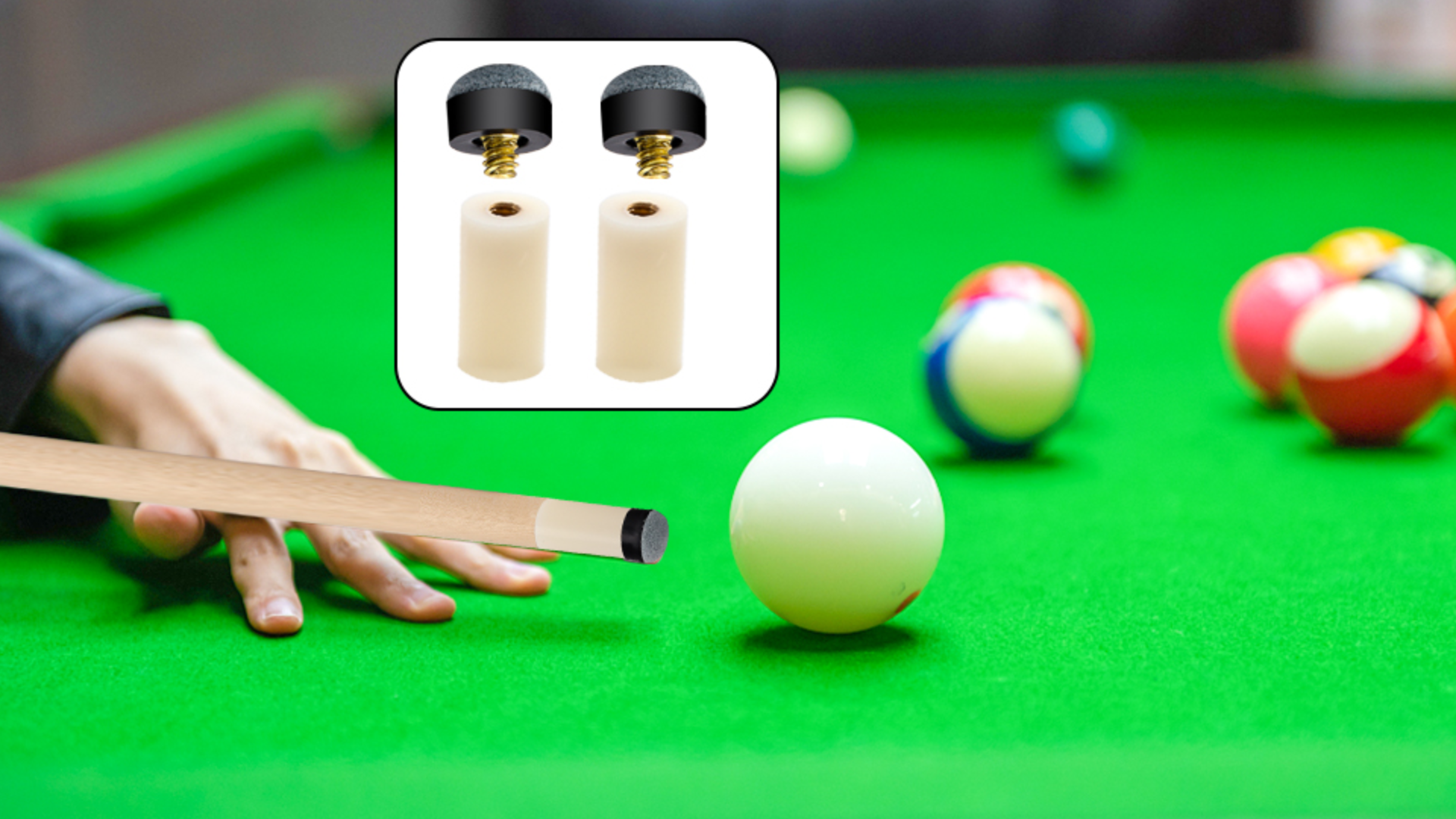 thumbnail video image 2 of GSE Games & Sports Expert 10 Pieces of 12mm/13mm Billiard Pool Cue Tips. Screw-on Soft/Hard Cue Tips. Replacement Pool Cue Tips - 13mm Soft Tip, 2 of 8