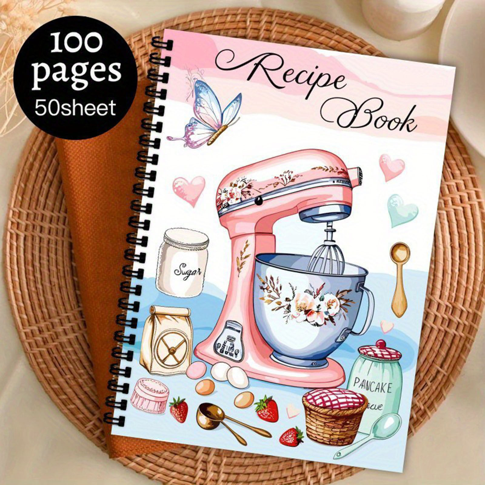 thumbnail video image 2 of Home Cleaning Schedule & Recipe Coil Notebook, Annual Cleaning Checklist Planner, Dual-Purpose Journal for Recording Recipes and Organizing Cleaning Tasks, Practical Home Tool, Pink, 1pc, 2 of 6