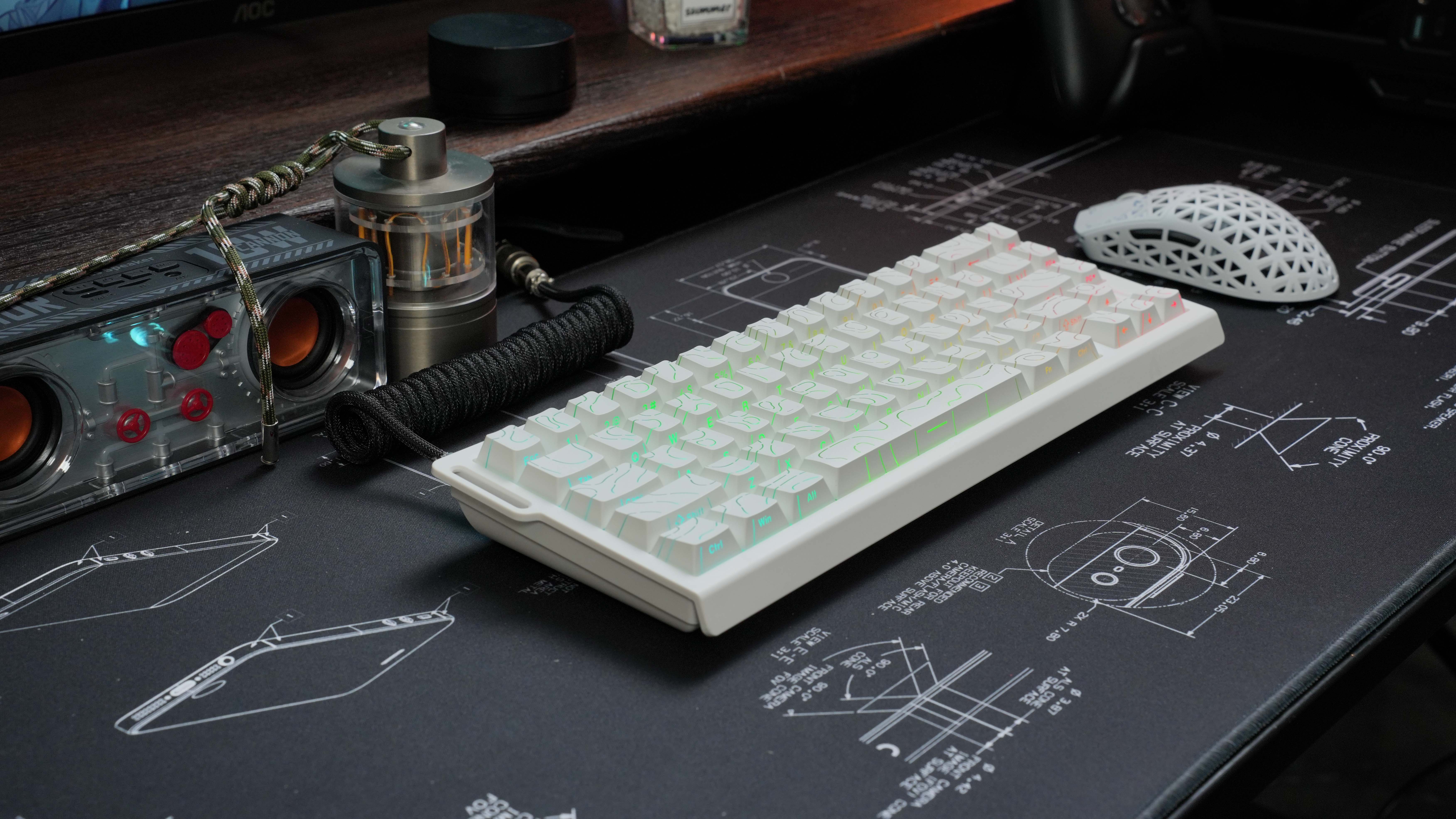 thumbnail video image 2 of ATTACK SHARK X68 HE Rapid Trigger Keyboard Magnetic Switch, 60% Wired 8KHz Magnetic Keyboard With 0.01mm RT Accuracy, Support RT/Snap Tap/DKS/MT/TGL, 2 of 10