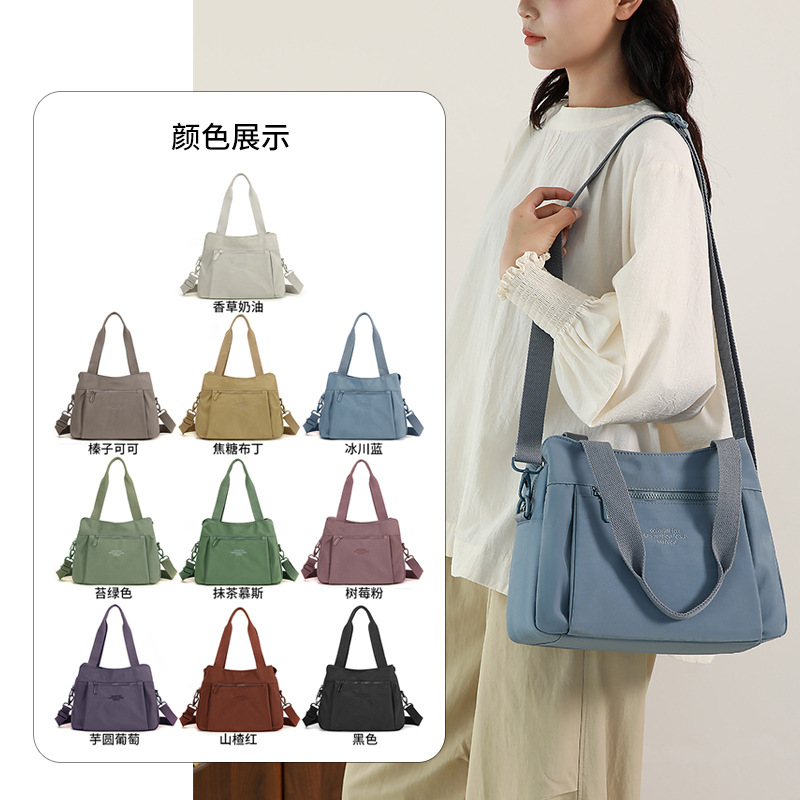 thumbnail video image 2 of SPEKSEE Women Nylon Tote Bag Water resistant Multi-function Shoulder Handbag Light Travel Messenger Bags, 2 of 8
