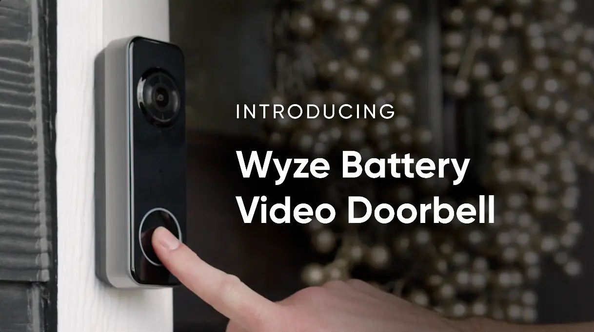 thumbnail video image 2 of Wyze Battery Video Doorbell with 1536x1536 HD, Wireless/Wired Security Camera, Color Night Vision and Two-Way Audio, 2 of 9