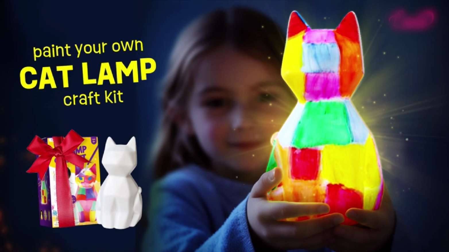 thumbnail video image 2 of YZEGDCH Toy Paint Your Own Cat Lamp Kit - Arts and Crafts for Kids Teens Adults, Art Supplies Painting Kits for Kids, Toys Girls Boy Birthday Gift Ages 3 4 5 6 7 8 9 10 11 12 13, 2 of 8