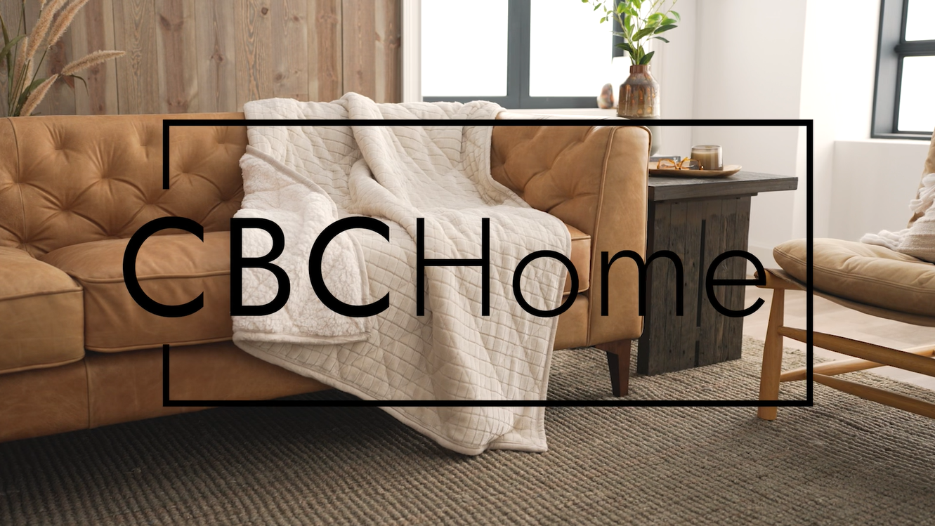 thumbnail video image 2 of CBCHome Quilted Jacquard Velvet Plush Throw Blanket - Super Soft, Cozy, Sherpa Throw for Couch, Cute Gifts for Women (Sand, 50" x60"), 2 of 8