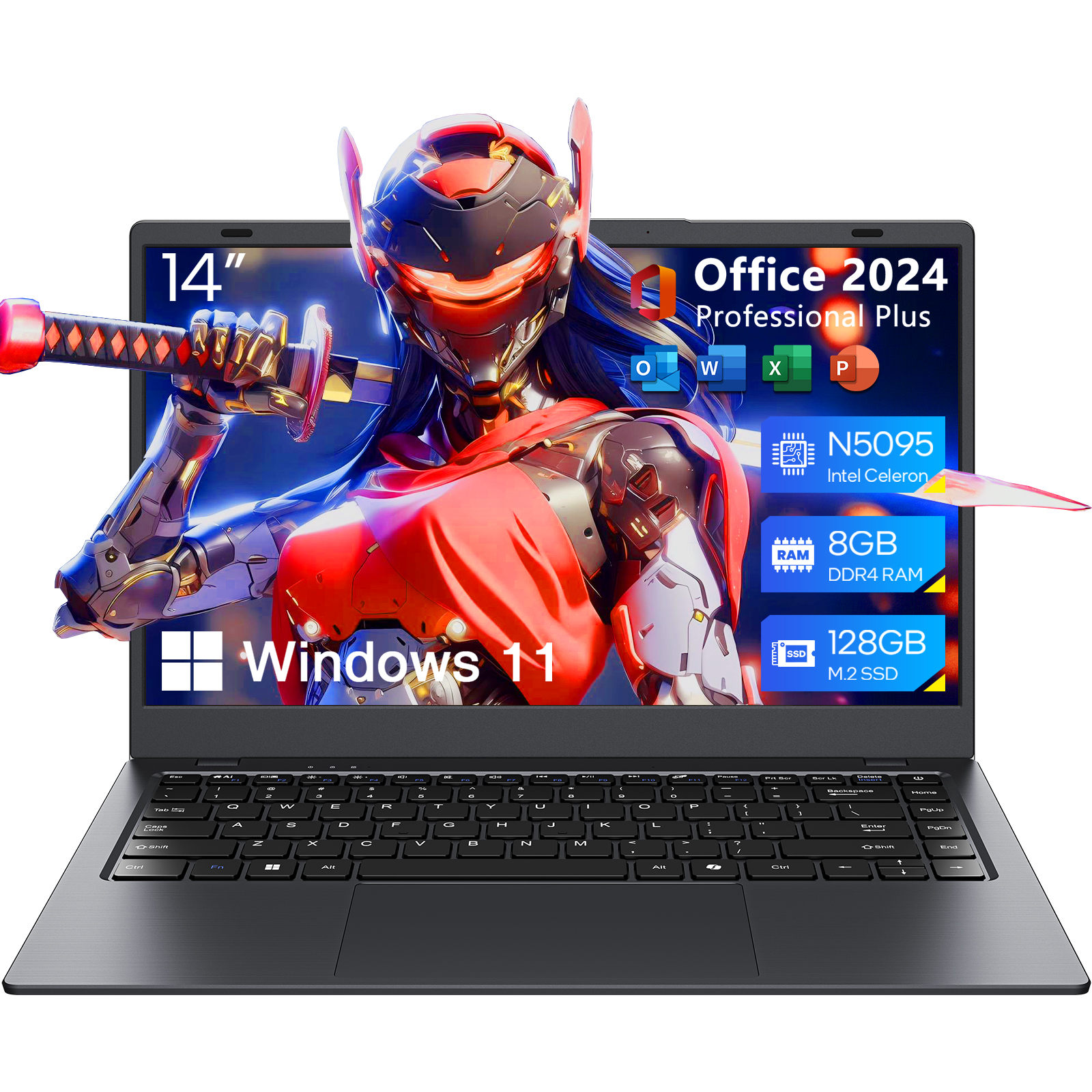 BiTECOOL 14 inch Windows 11 Pro laptops New Intel Celeron
