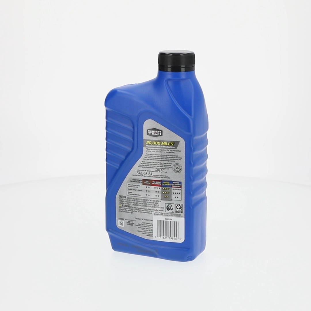 Super Tech Advanced Full Synthetic Motor Oil SAE 0W-20, 1 Quart
