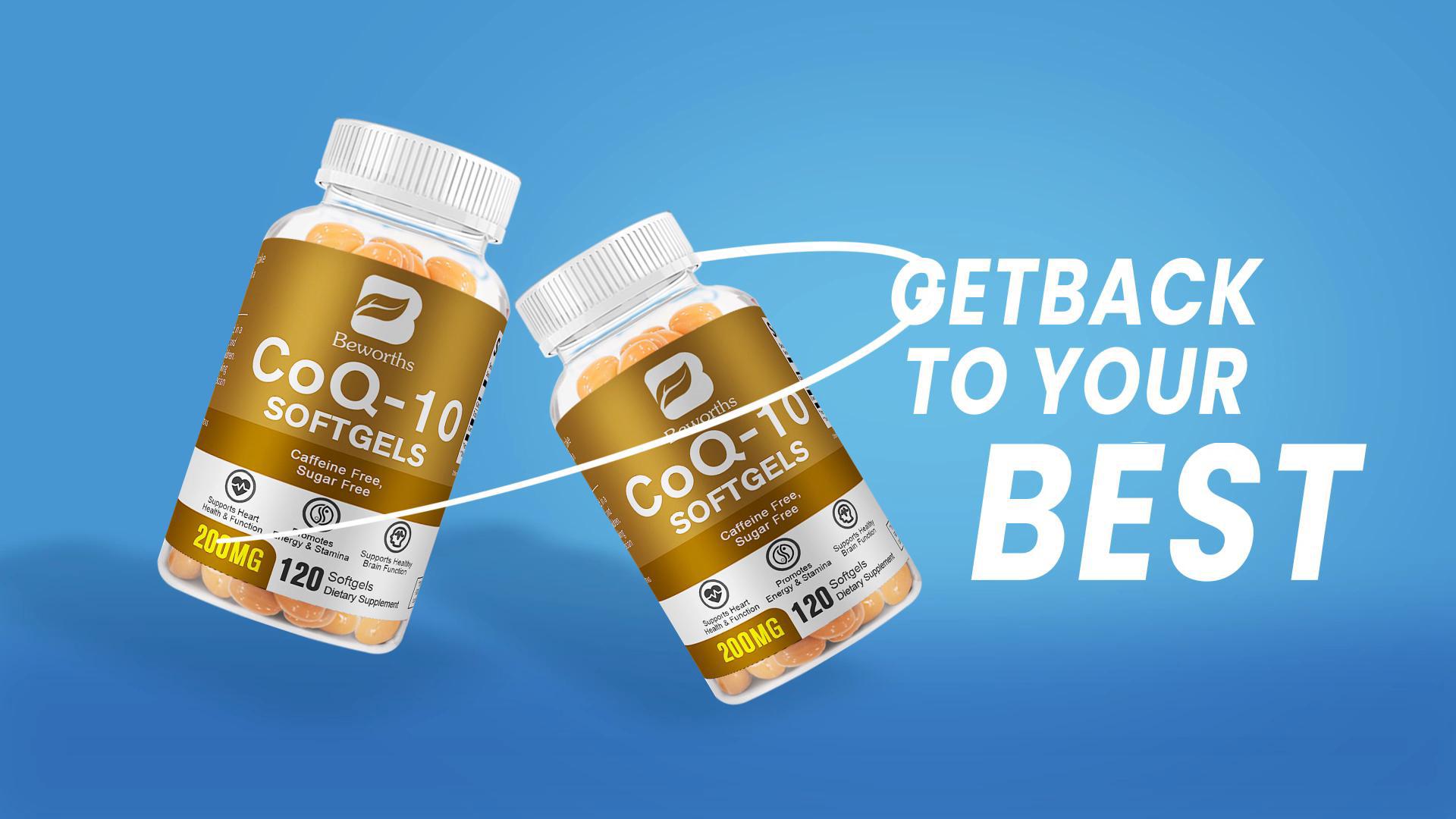 thumbnail video image 2 of (2 PACK) Beworths CoQ10 Capsules 200mg | 240 Count | Non-GMO and Gluten Free Supplement | High Absorption, 2 of 11