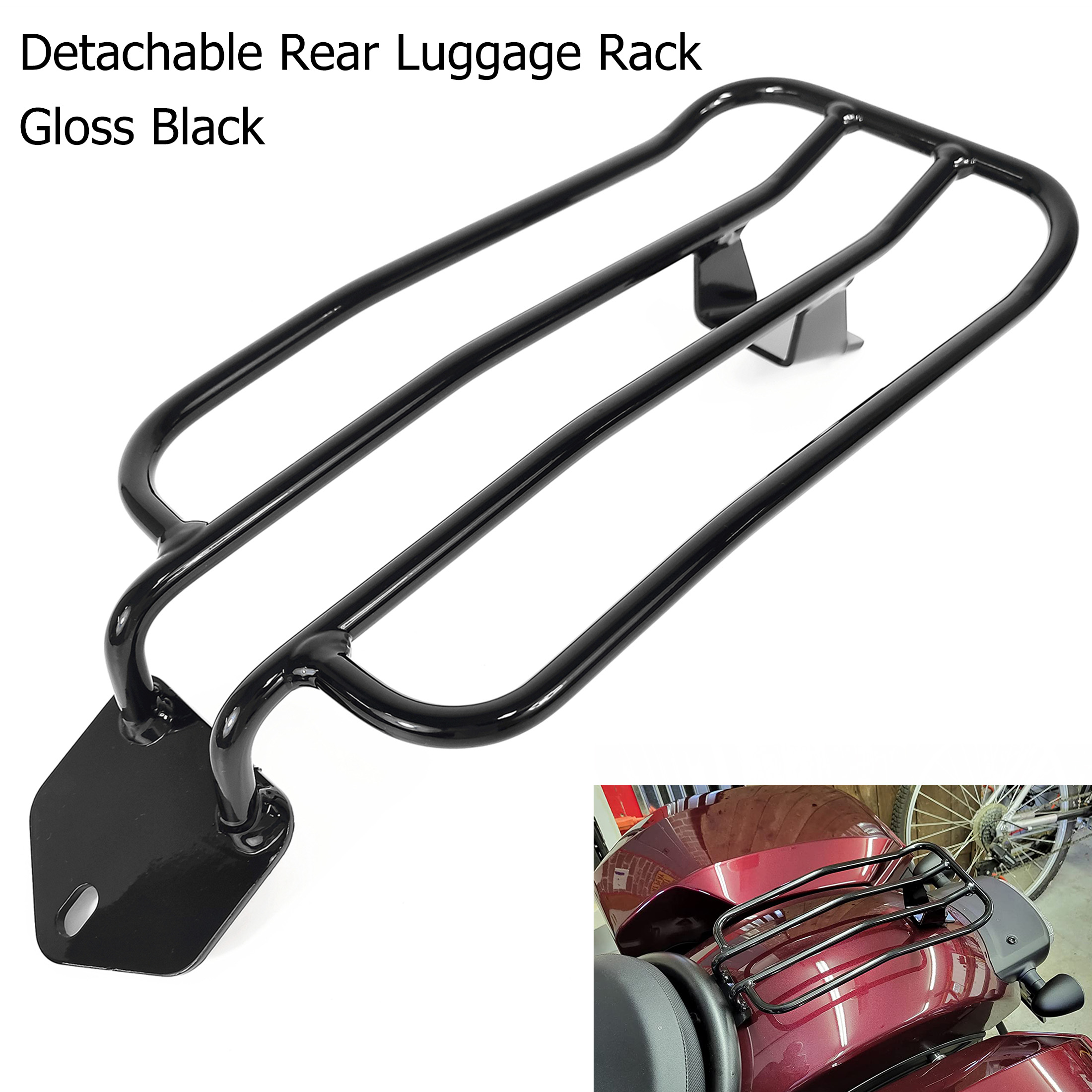 thumbnail video image 2 of Fjpacemt Detachable Luggage Rack Trunk Mount for 2021-24 Motorcycle Honda Rebel 1100 CMX1100 ABS DCT, 2 of 9