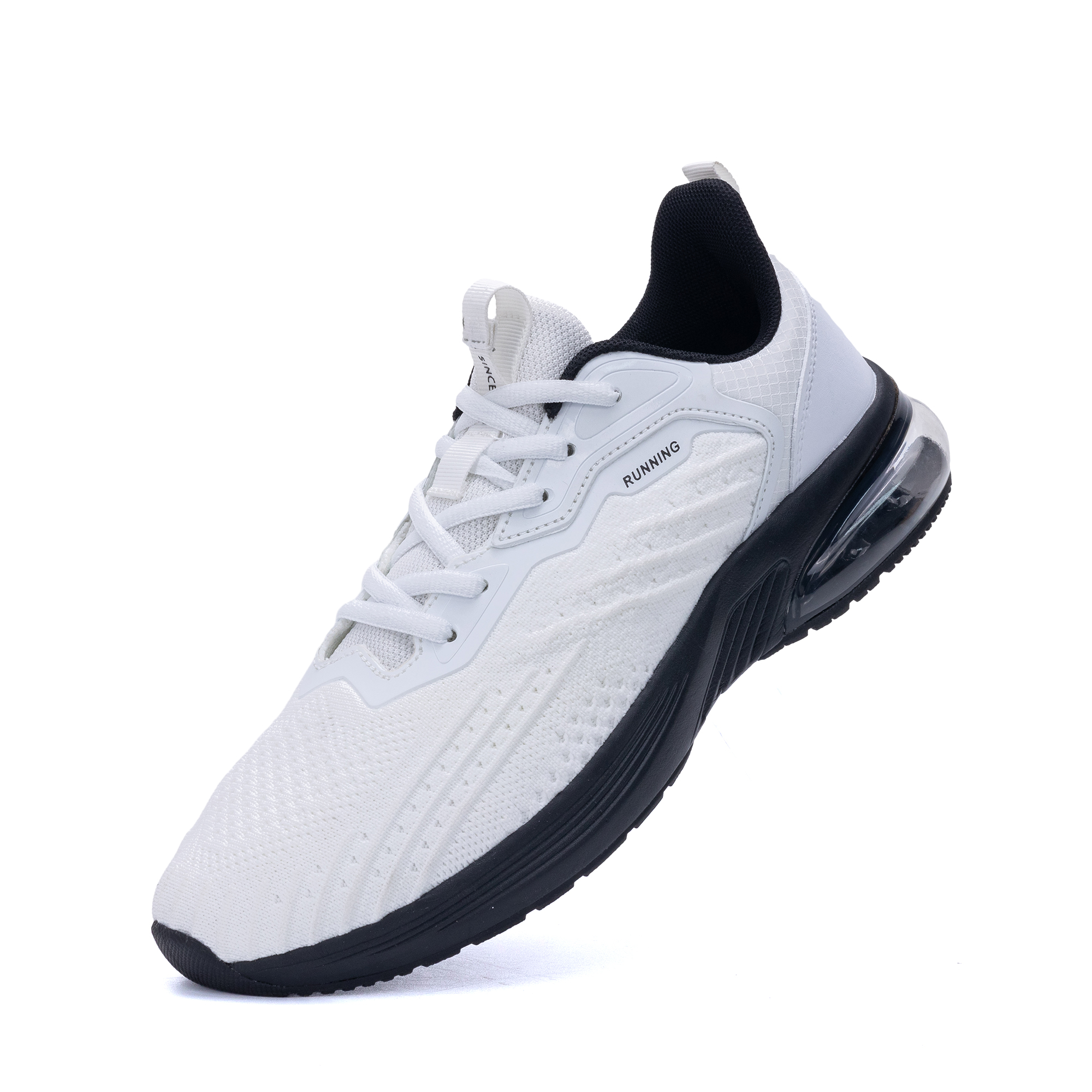 thumbnail video image 2 of REABO Men's Air Cushion Running Shoes Slip-on Breathable Knit Tennis Walking Sneakers Lightweight Athletic Sports Shoes for Daily Wear & Gym, 2 of 8