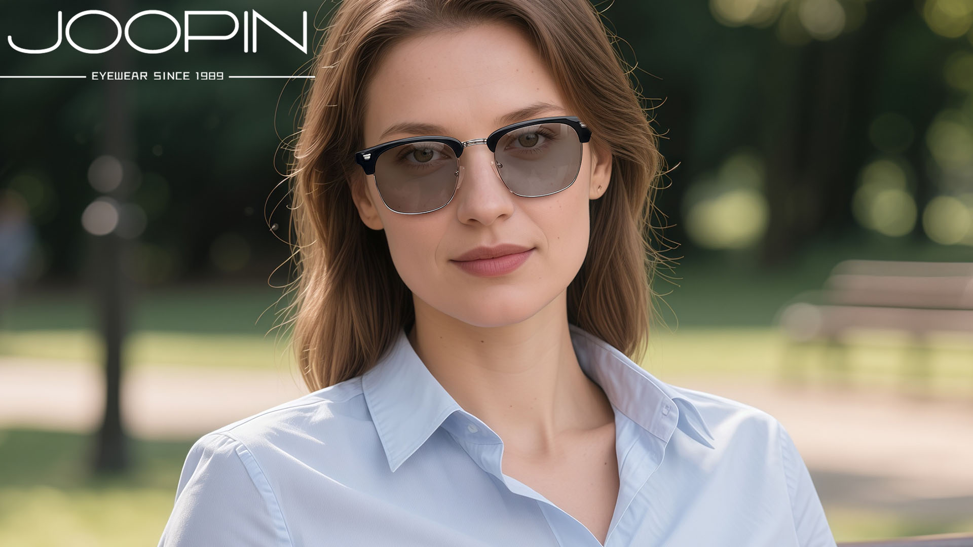 thumbnail video image 2 of Joopin Photochromic Blue Light Blocking Glasses Semi-rimless Computer Gaming TV Glasses for Men Women UV400 Protection, 2 of 8