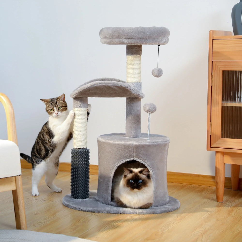 thumbnail video image 2 of Kanstar Water-Resistant 11-Level 32.7" Cat Tree Gray, 2 of 11