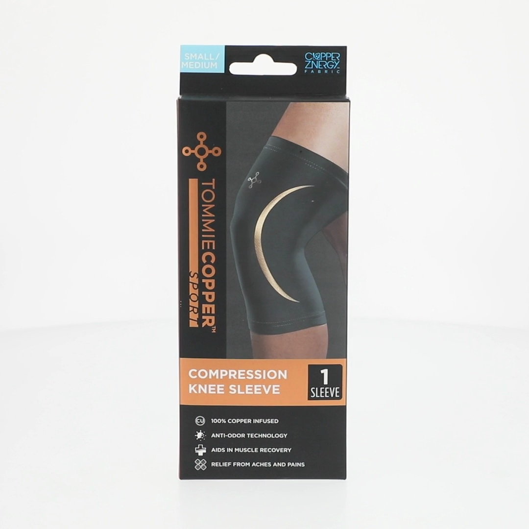 Tommie Copper Genouillère de compression profilée pour homme, noir, taille XXXL