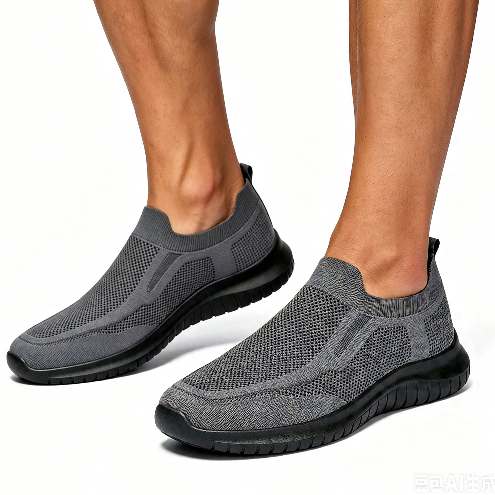 thumbnail video image 2 of LANCROP Men's Slip On Walking Shoes No Lace Breathable Mesh Sneakers Casual Work Shoes for Daily Wear, 2 of 9