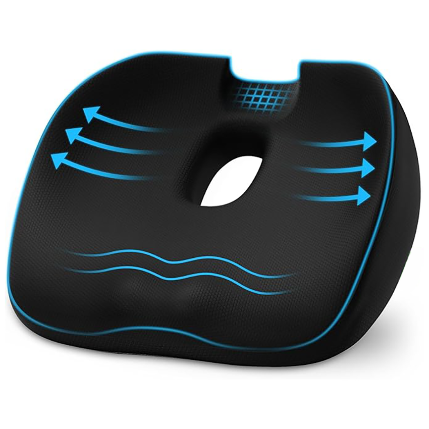 thumbnail video image 2 of Donut Pillow Hemorrhoids Scientific Center Hole and Tailbone Cutout, Hemorrhoid & Postpartum Cushion for Men and Women, Helps Ease Discomfort from Tailbone, Sciatica,Hemorrhoids, Pregnancy(Black), 2 of 8