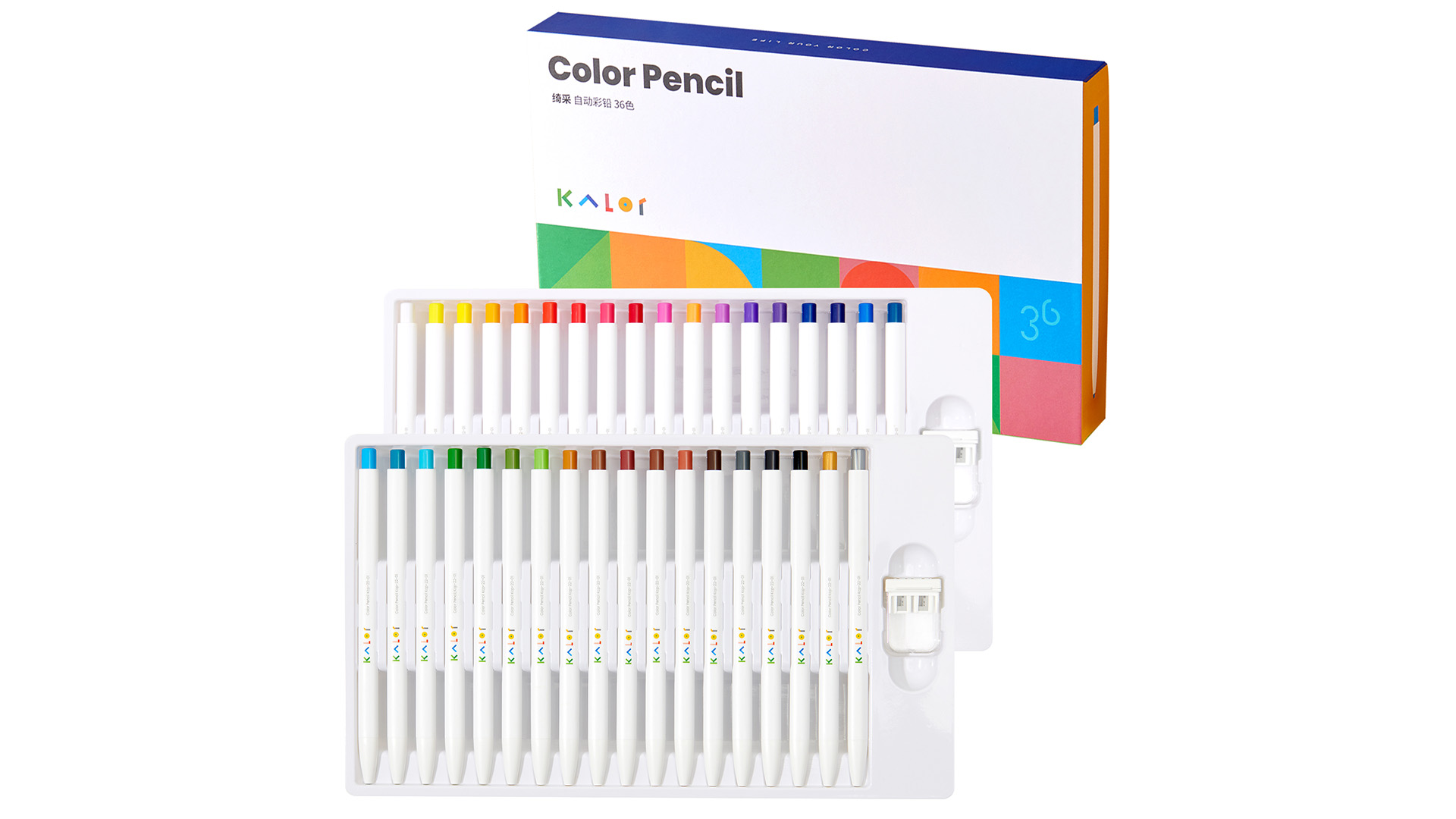 thumbnail video image 2 of Kaco KALOR 36 Premium Color Mechanical Pencil Set, Refillable Soft Lead Cores, 36 Count, Pack of 1 Color Box, Drawing Sketching Pens Painting Supplies, 2 of 9