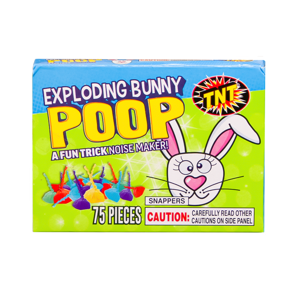 thumbnail video image 2 of TNT Fireworks, Bunny Poop 12 Pack Snaps, Multicolor Pop-its, 2 of 9