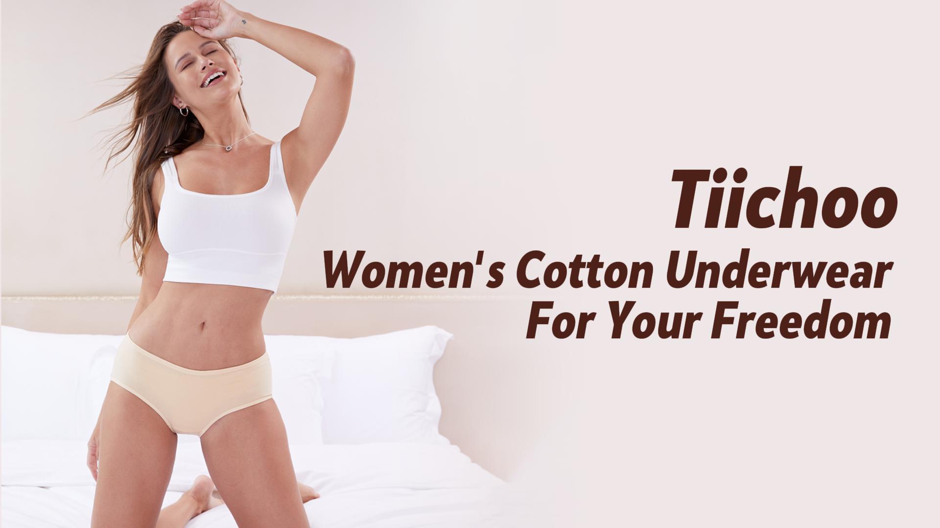 thumbnail video image 2 of TIICHOO Womens Underwear Cotton Stretchy Hipster Panties for Women Pack of 8 (Medium, 8 Black), 2 of 7