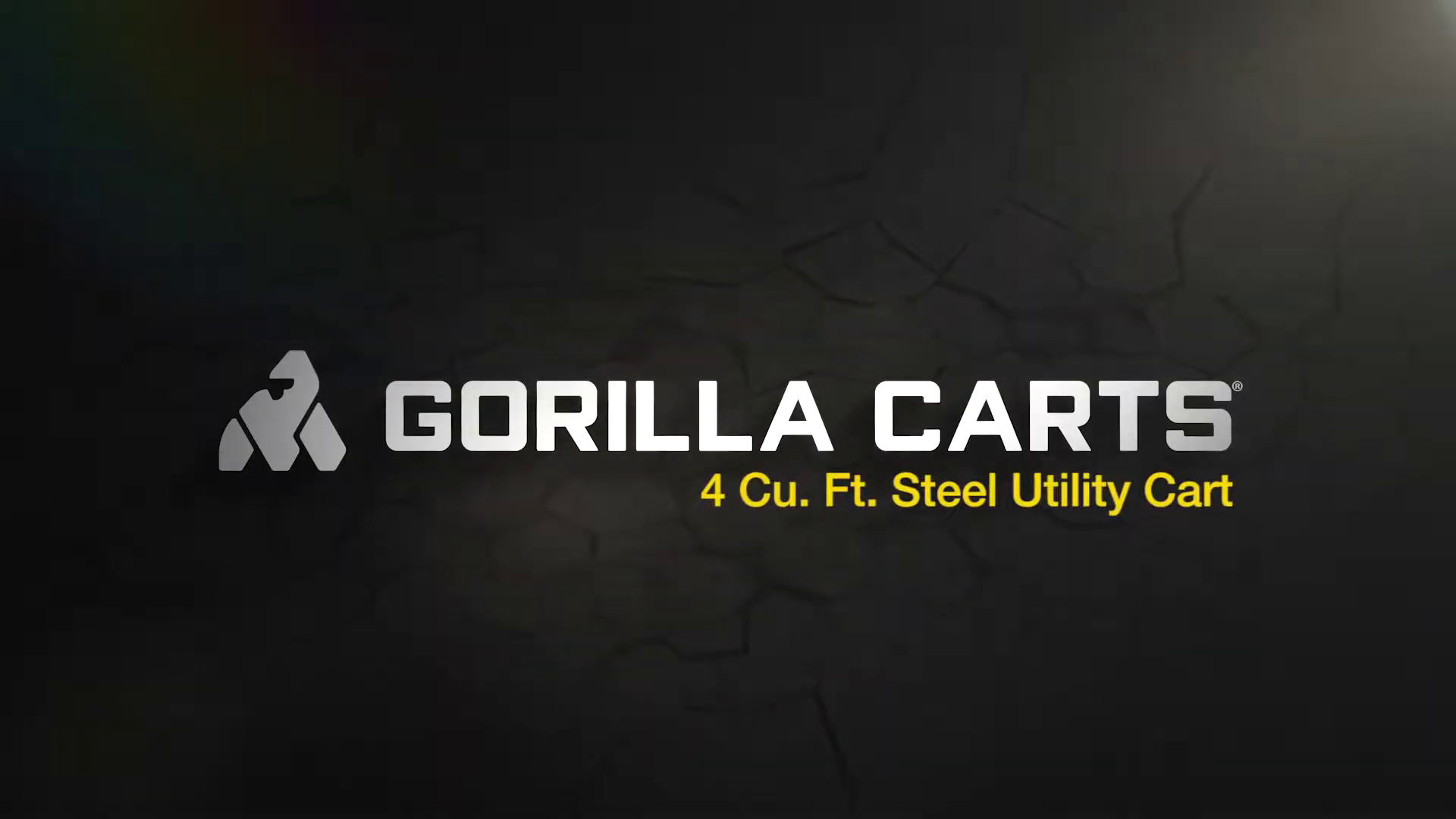 thumbnail video image 2 of Gorilla Carts Steel Utility Cart with Removable Side Panels, 800 lb Capacity, Black, 2 of 7