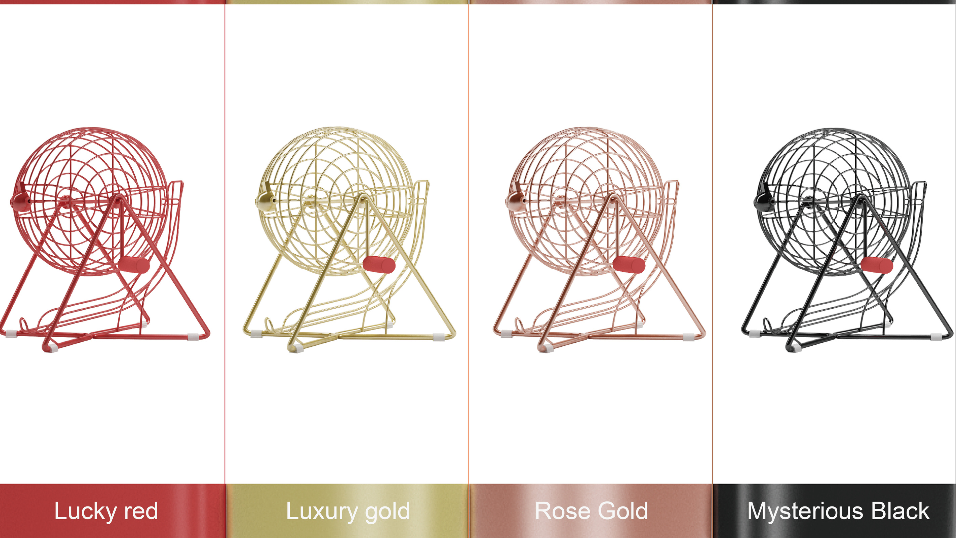 thumbnail video image 2 of Mr. Chips 11 Inch Tall Professional Bingo Set with Steel Cage, Everlasting Balls, Master Board - Lucky Red, 2 of 9