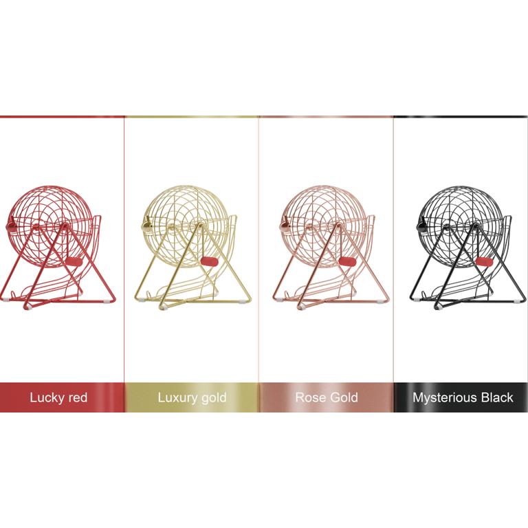 MR CHIPS Professional Bingo Game Set, 11 Inch Steel Cage, 7/8 Inch