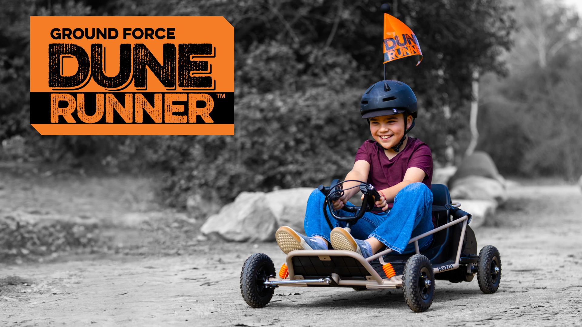 thumbnail video image 2 of Razor Ground Force Dune Runner – 24V Electric Powered Dune Buggy Ride-on, Up to 10 mph & 40 Minutes Use, 2 of 8