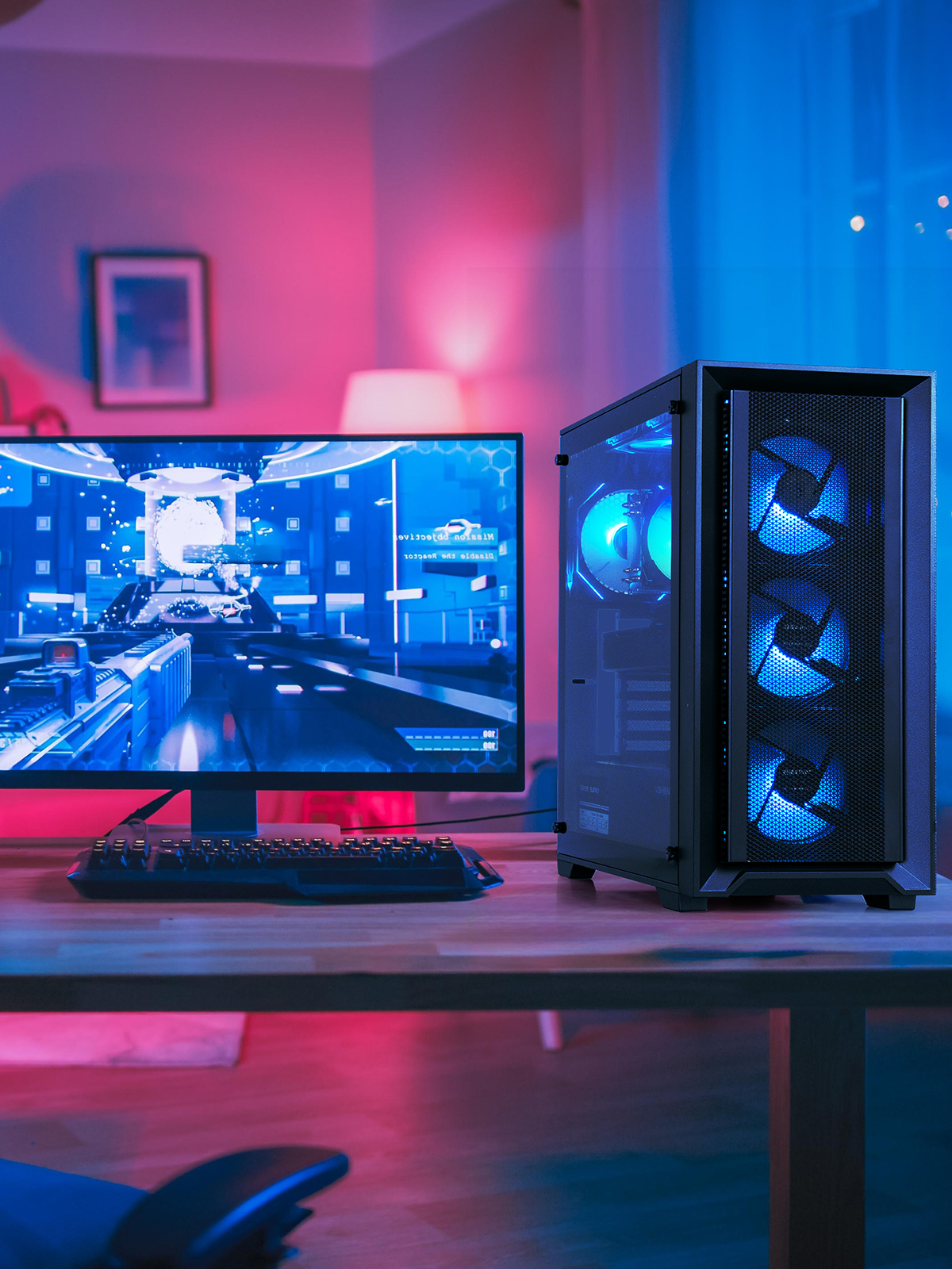thumbnail video image 2 of Extreme Gaming Desktop Computer – 2×E5-2697 v4 (36Cores/72 Threads), RTX 5060, 128GB DDR4, 1TB SSD 4TB HDD,800W PSU, Wi-Fi6 &BT5.4 6ARGB Fans Win11, 2 of 11