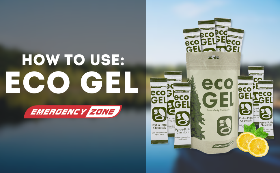 Emergency Zone Eco-Gel Portable Toilet Deodorizer, Lemongrass