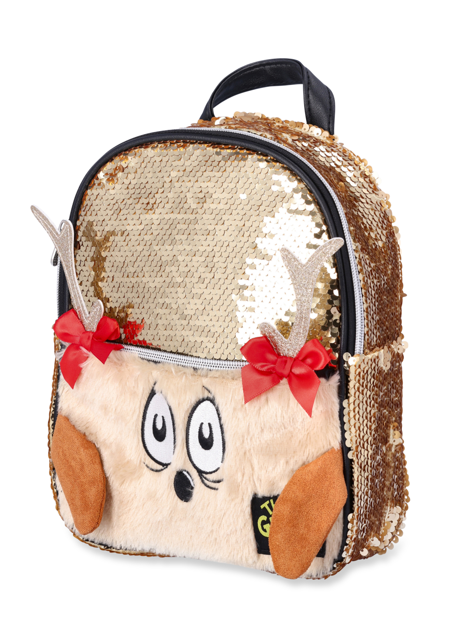 Justice The Grinch Girls Max Reindeer Sequin Mini Backpack 