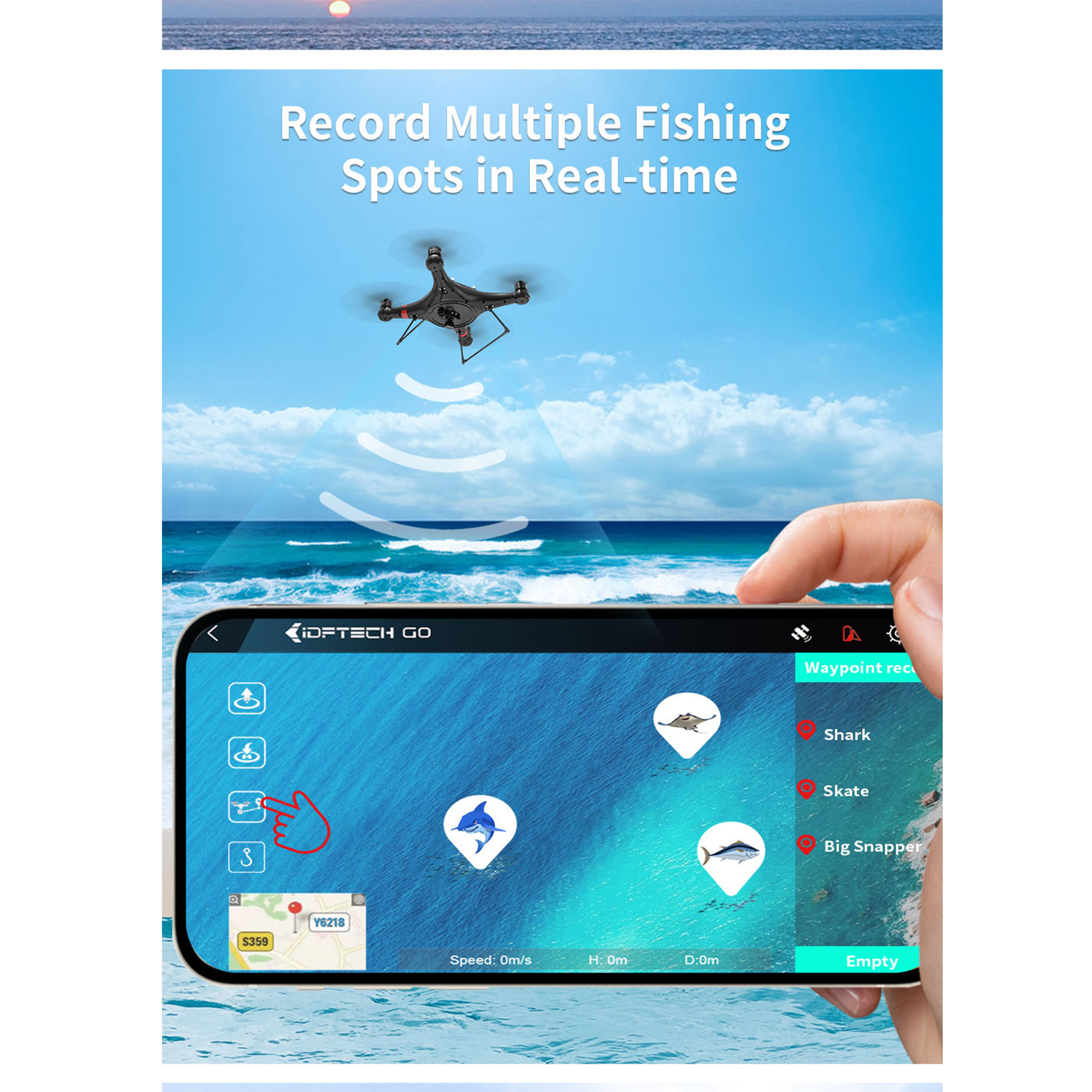 thumbnail video image 2 of Poseidon-Pro Ⅱ Black Fisherman MAX Heavy Lift Fishing Drone with 7.0 LBS Bait Capacity, 1.5KM Long Casting Range, IP67 Waterproof Foldable Drone with 4K Camera for Adults (Advanced Set), 2 of 17