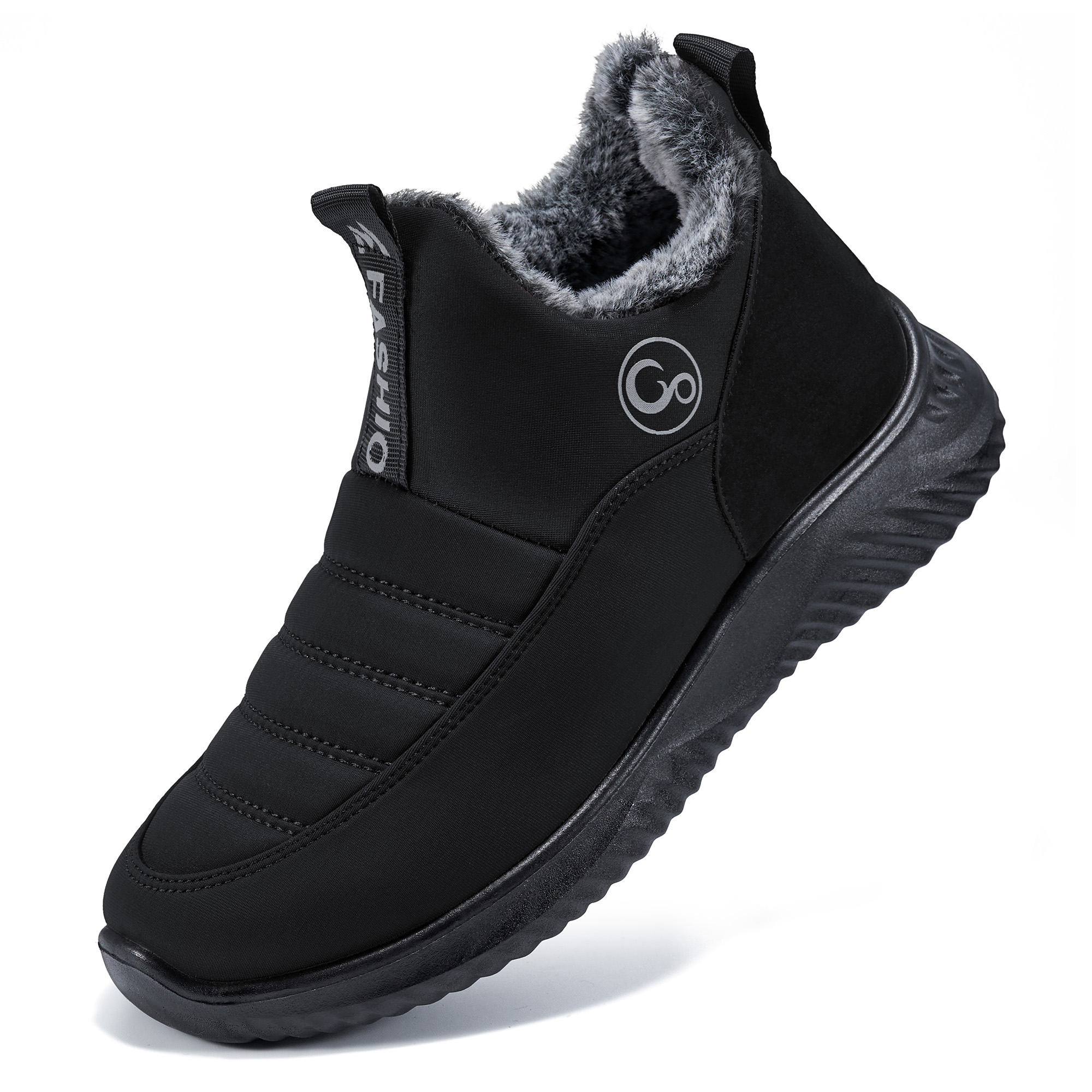 thumbnail video image 2 of Ablanczoom Snow Boots Women Winter Warm Faux Fur Waterproof Slip On Comfort Woman Ankle Booties, 2 of 7