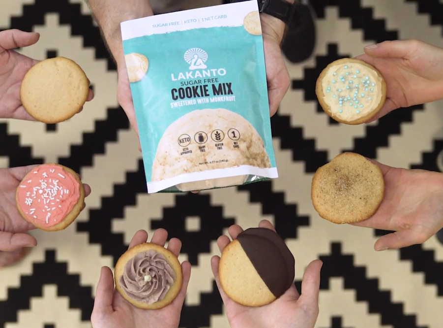 thumbnail video image 2 of Lakanto Sugar Free Cookie Mix - Monkfruit Sweetener, 1g Net Carb, Gluten Free, Dairy Free, Keto Diet Friendly, Delicious Snack, Almond Flour, Baking Mix (12 Cookies), 2 of 9