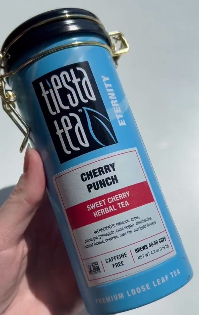 thumbnail video image 2 of Tiesta Tea - Cherry Punch, Eternity Loose Leaf Herbal Tea, Premium Loose Leaf Tea Blend, Non-Caffeinated Fruit Tea, Make Hot or Iced & Up to 50 Cups - 4oz Refillable Tin, 2 of 10