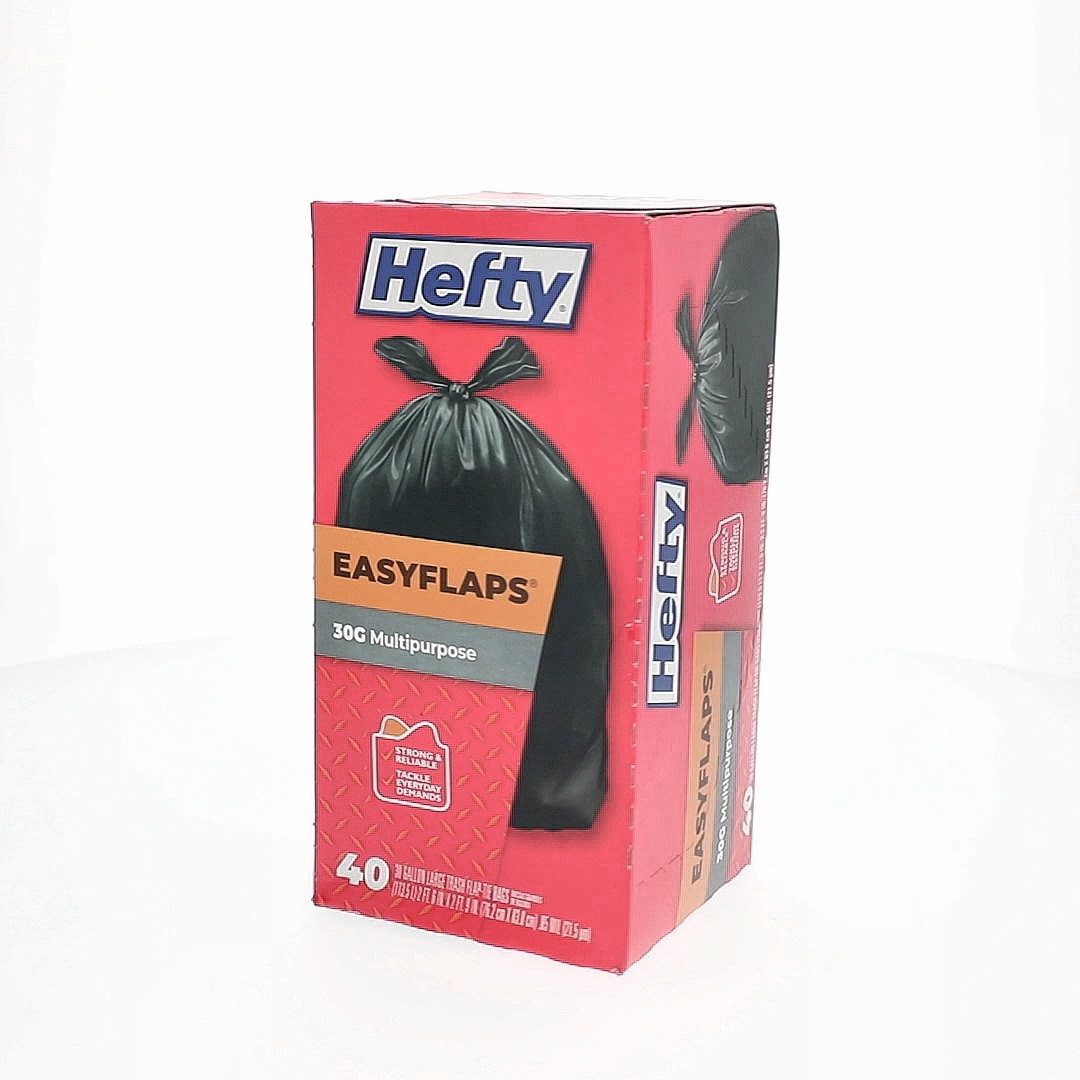 Hefty, Trash Bags, 30 Gallon, 40 Count, Multipurpose, Large