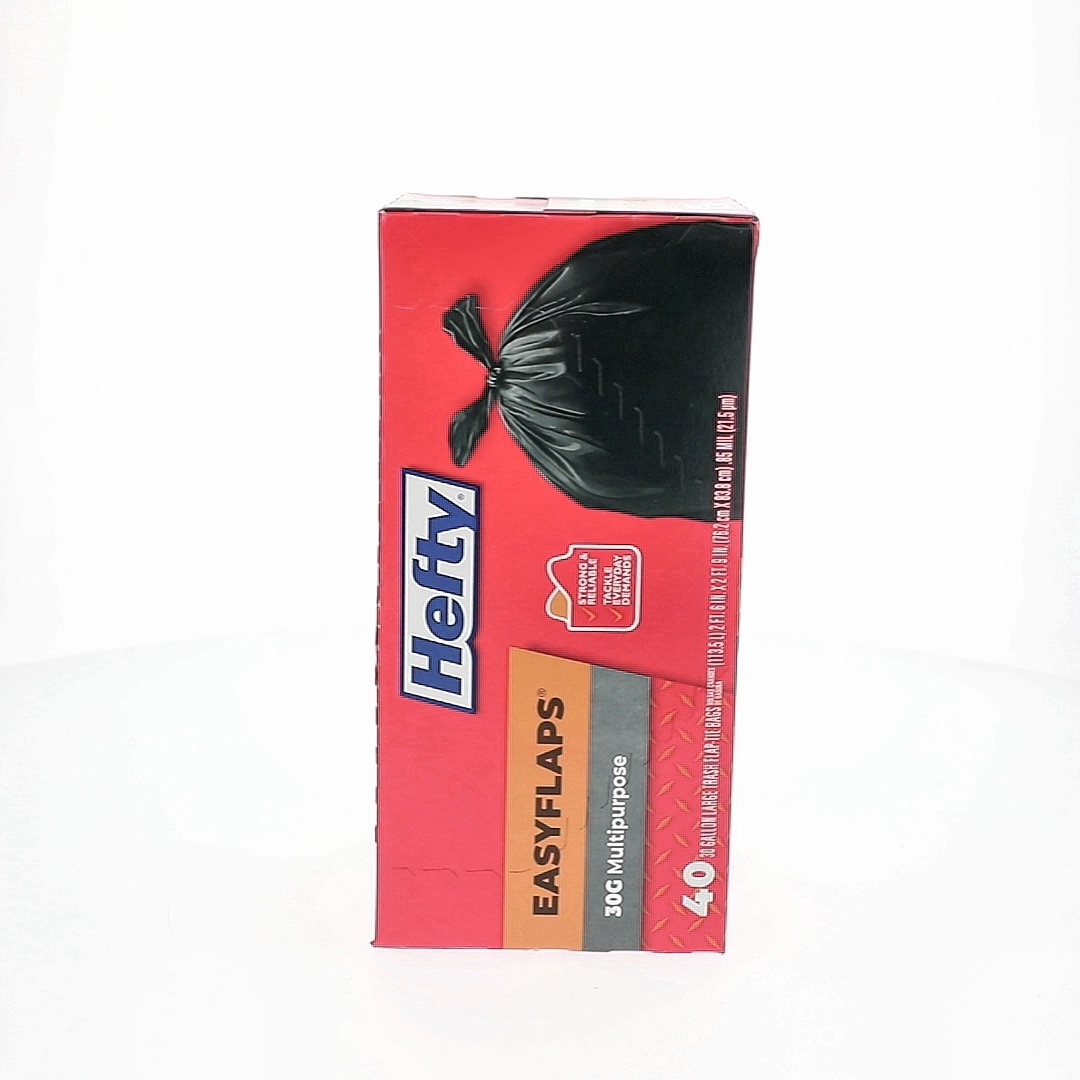 Hefty Strong Tie Garbage Trash Bags, Easy Flaps, Multipurpose