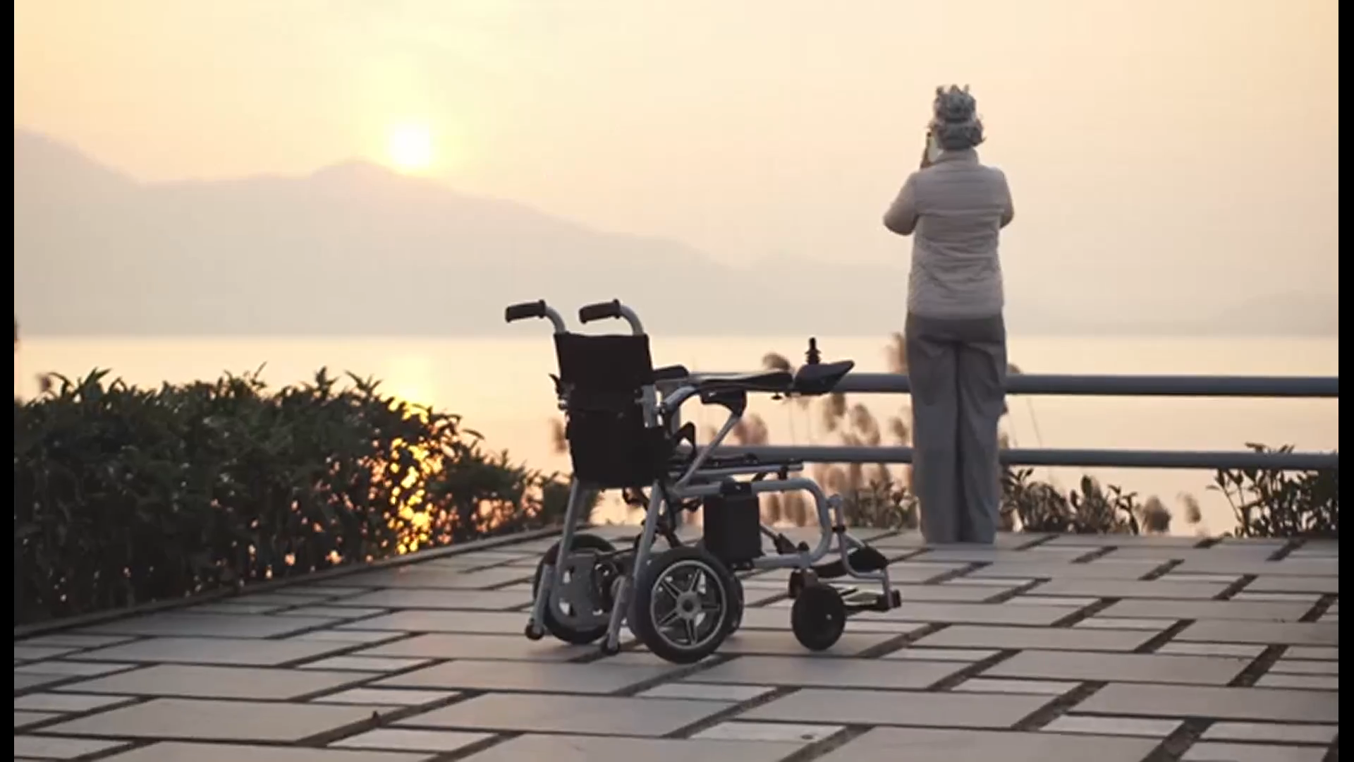 thumbnail video image 2 of Alton Electric Wheelchair, 500W—12mi Electric Wheelchairs for Adults, Electric Wheelchair Lightweight Foldable, Red, 2 of 8