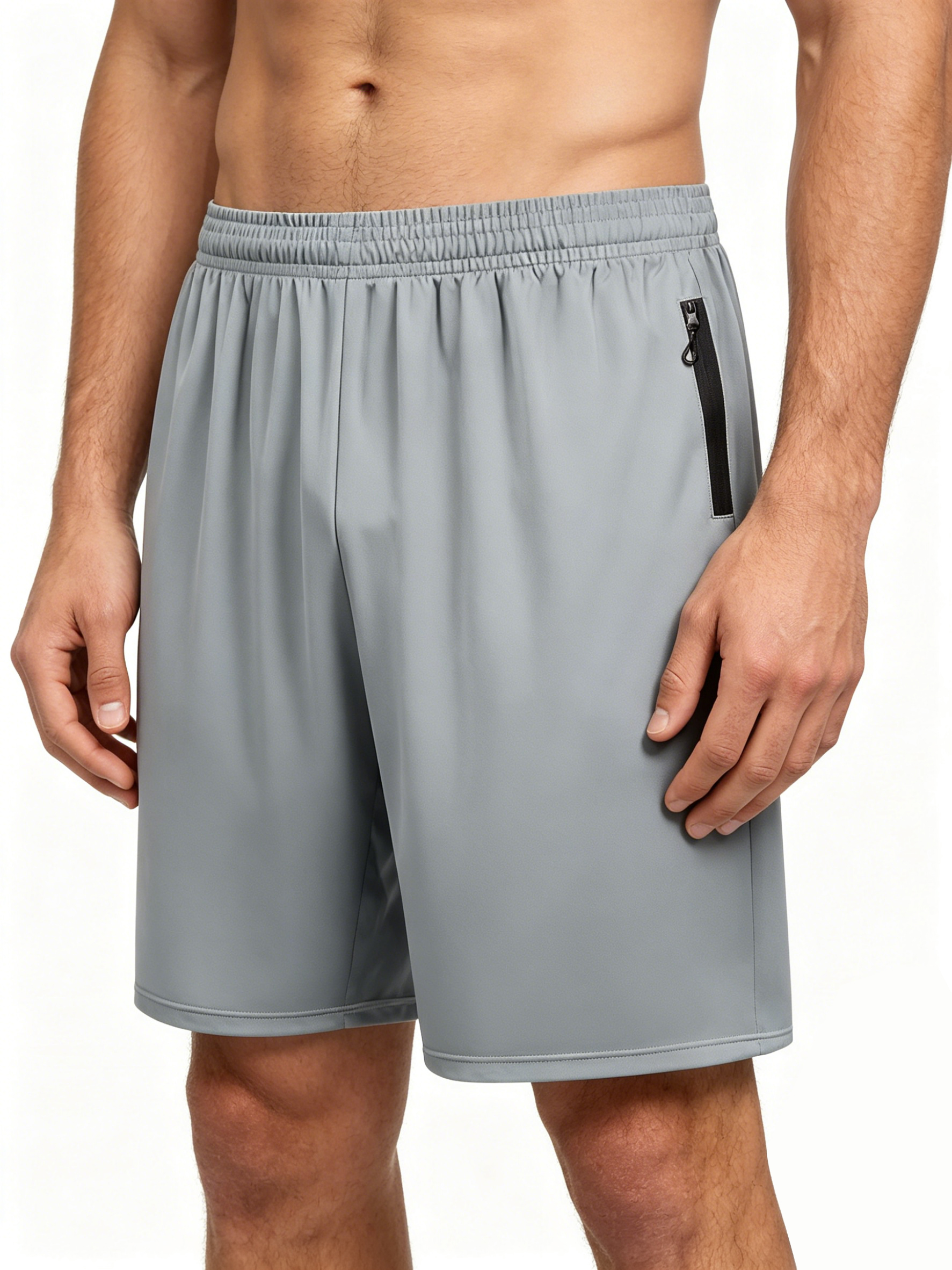 thumbnail video image 2 of BUYJYA 5 Piece Men's Mesh Athletic Short Set with Zipper Pockets Performance Workout Shorts for Basketball Soccer Badminton Sports Training Running,Size S-3XL, 2 of 8