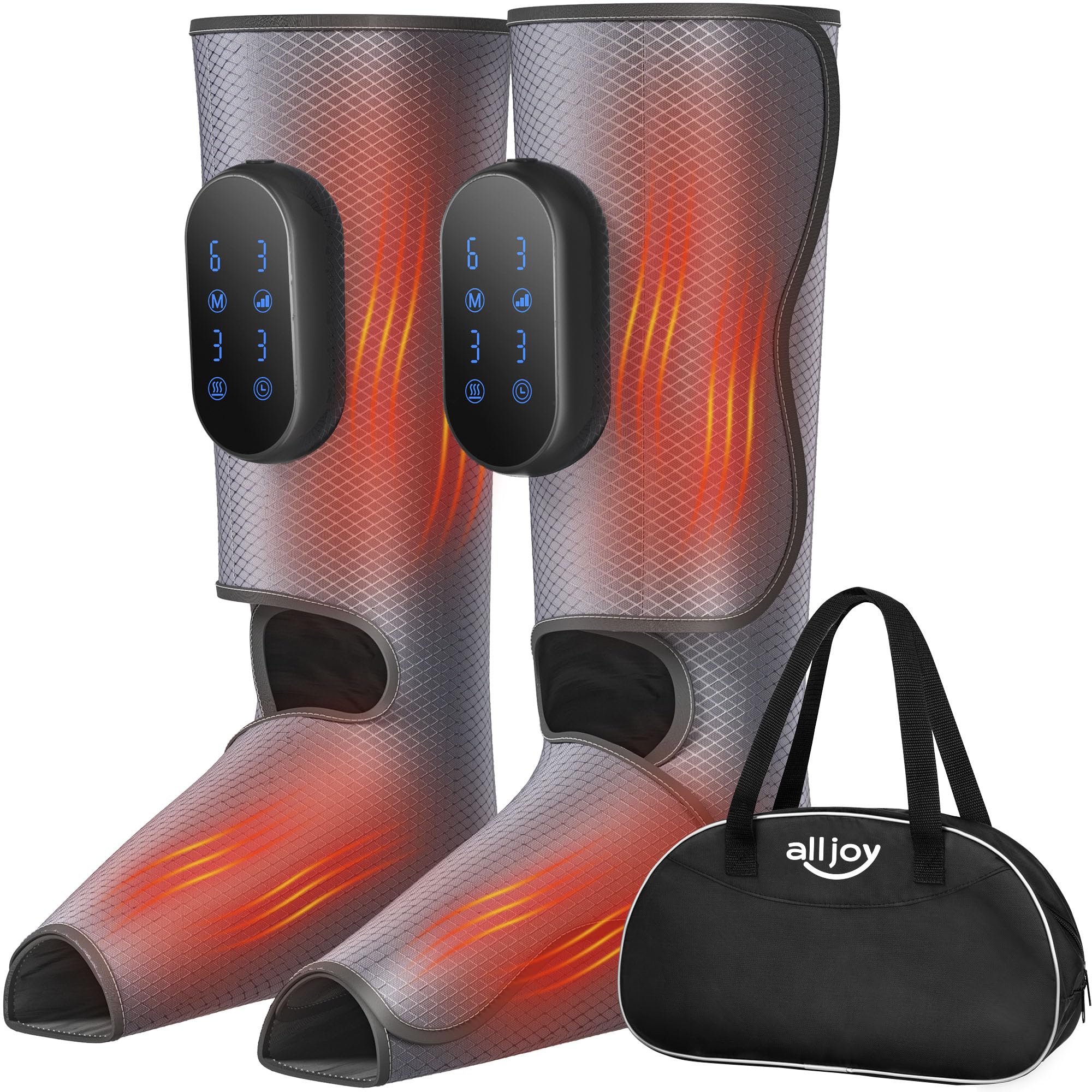 thumbnail video image 2 of ALLJOY Cordless Foot and Leg Massagers Leg Air Compression Boots for Circulation and Pain Relief, 2 of 9