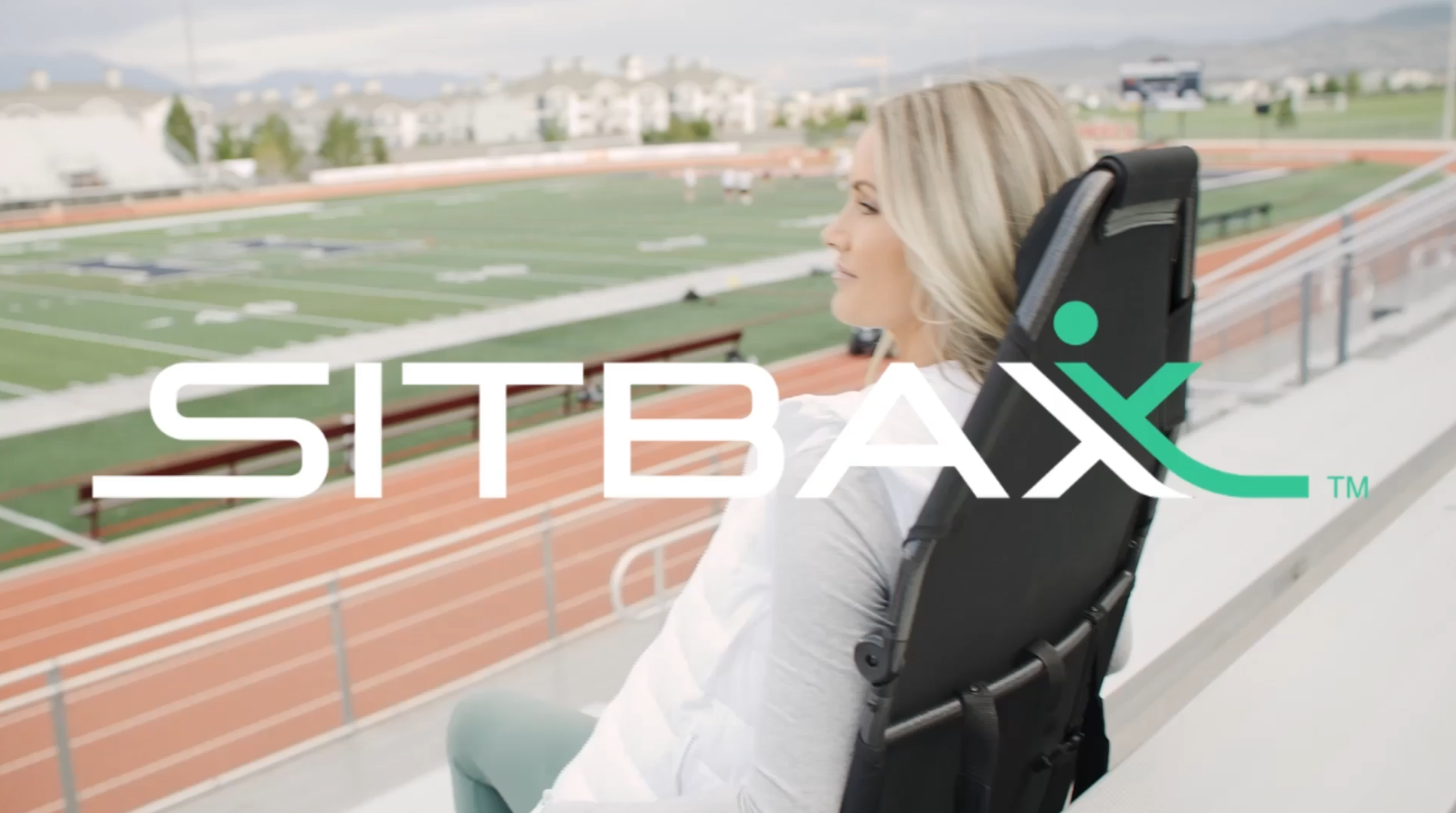 thumbnail video image 2 of Padded Bleacher Seat-Reclining Stadium Chair with Back & Neck Support & Swivel- Patent Pending-Black, 2 of 9